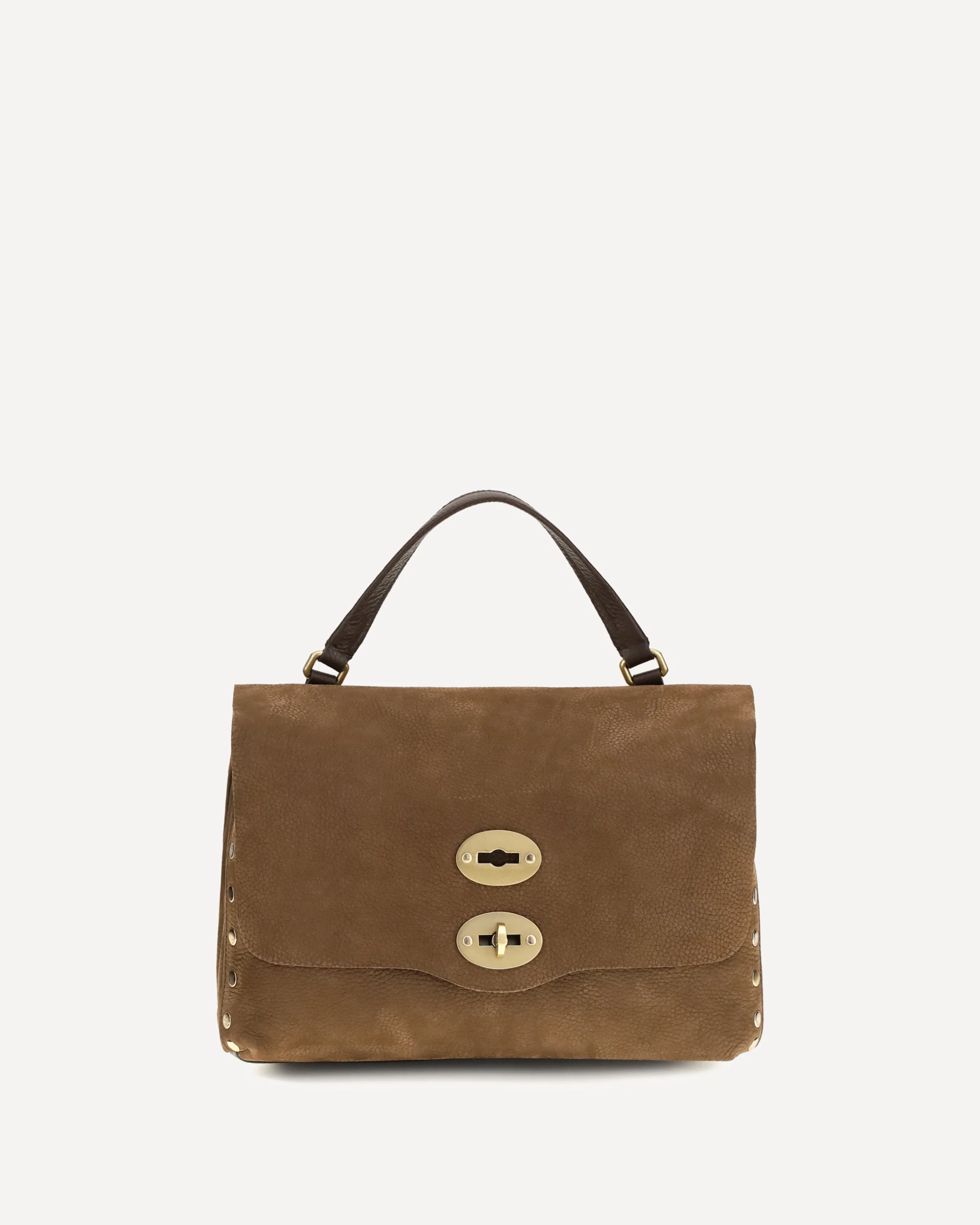 Postina Jones suede Top Handle Bag - BROWN | Cheap Luxury Handbags Store,