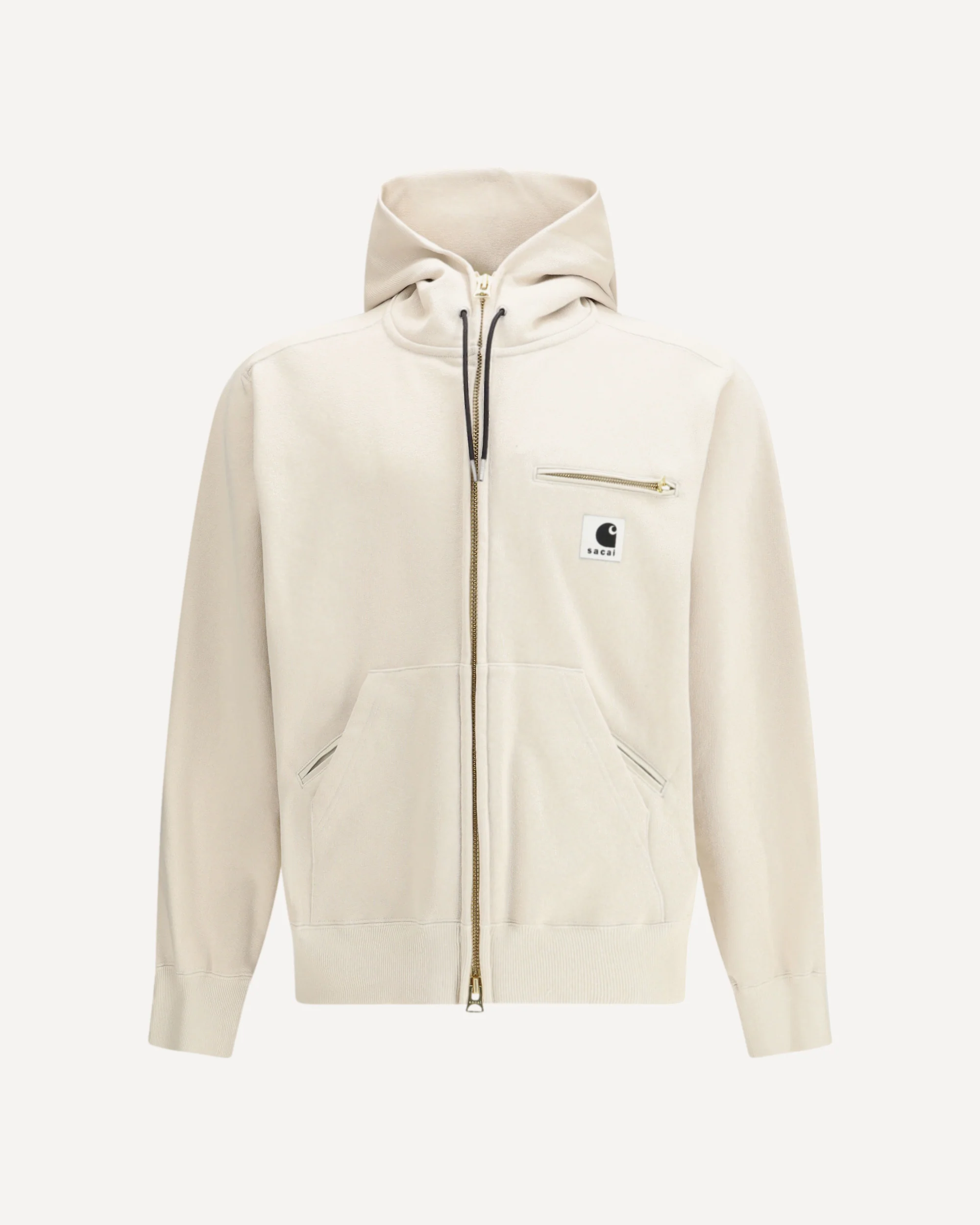 Cotton jersey Hoodie by Sacai + Carhartt WIP - BEIGE | Cheap Luxury Handbags Store,
