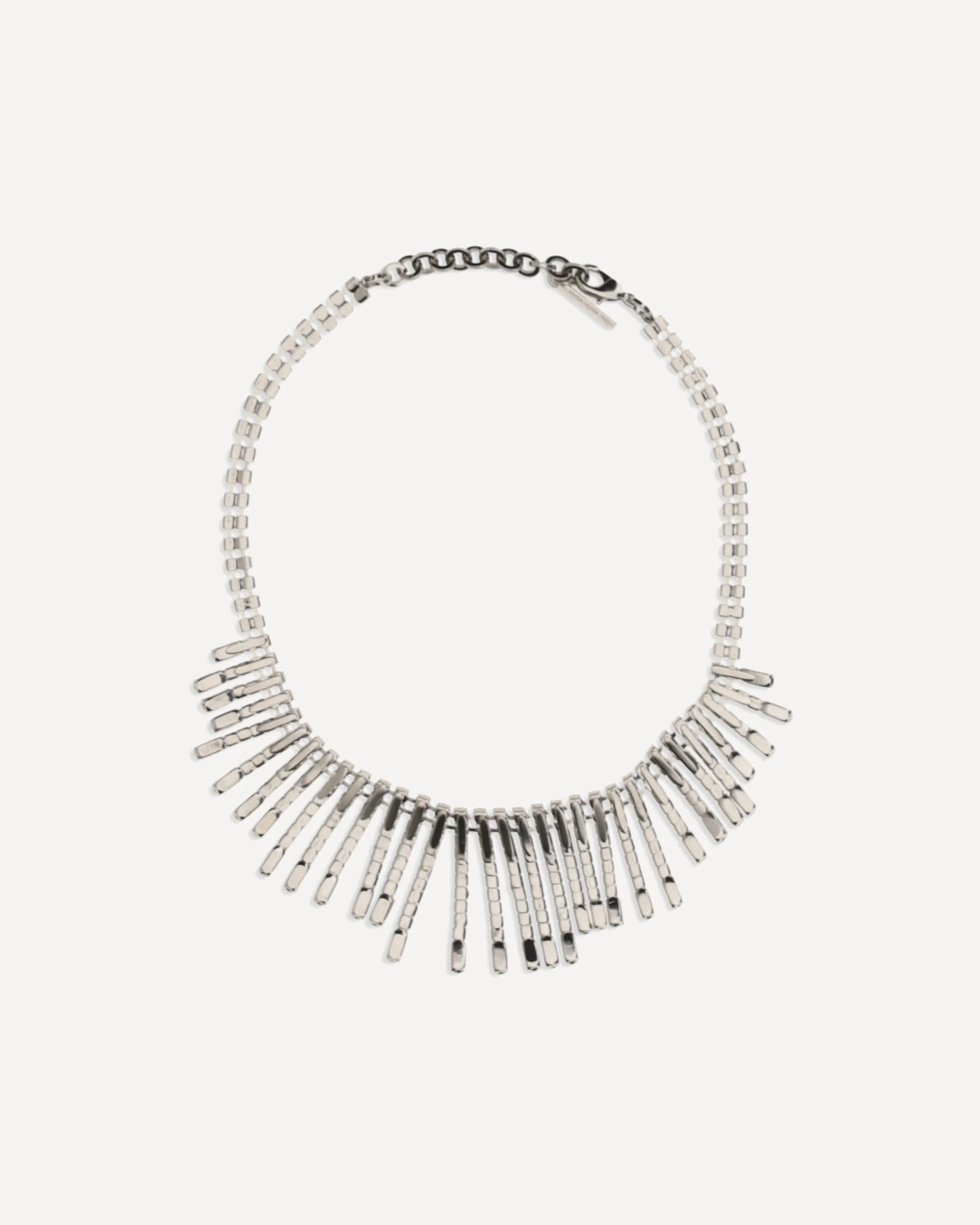 Crystal fringe Necklace - SILVER | Cheap Luxury Handbags Store,