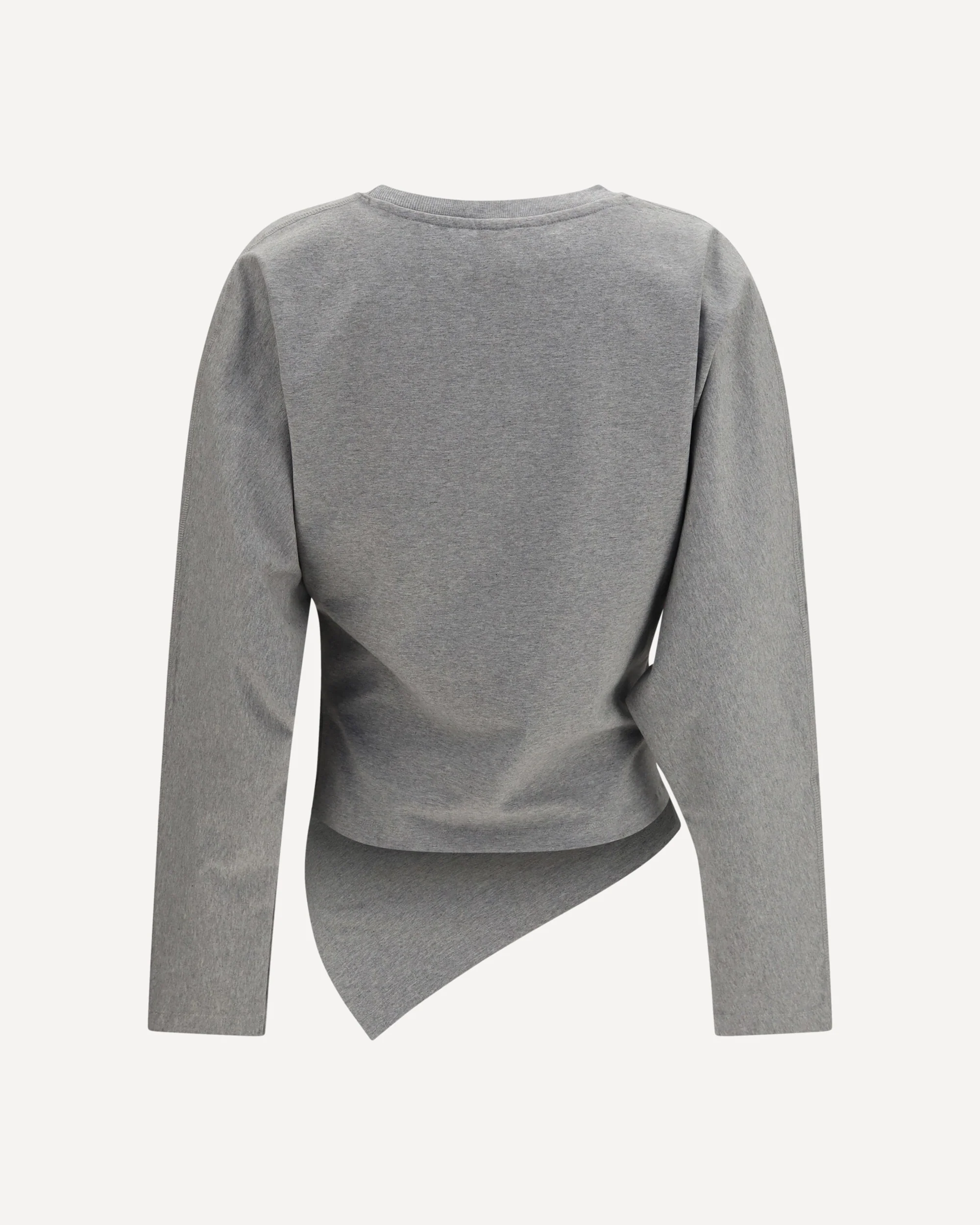 Asymmetric draped stretch cotton Top - GREY | Cheap Luxury Handbags Store,