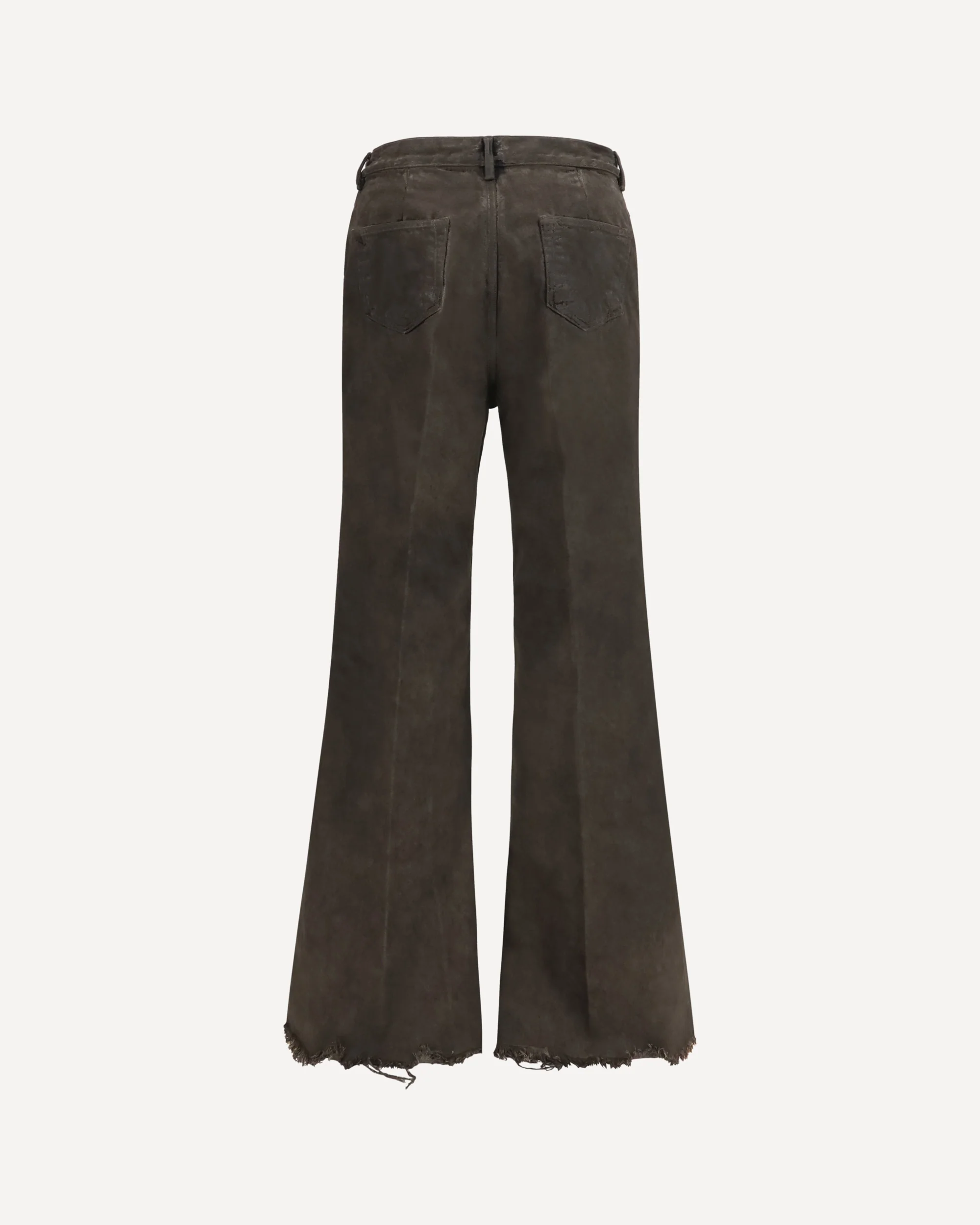 Flared frayed hem cotton Jeans - GREEN | Cheap Luxury Handbags Store,