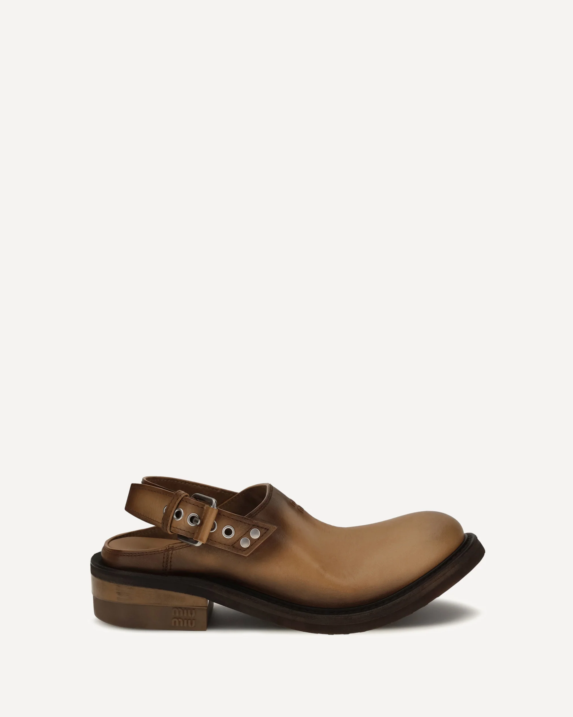 Foule leather Mules - BROWN | Cheap Luxury Handbags Store,