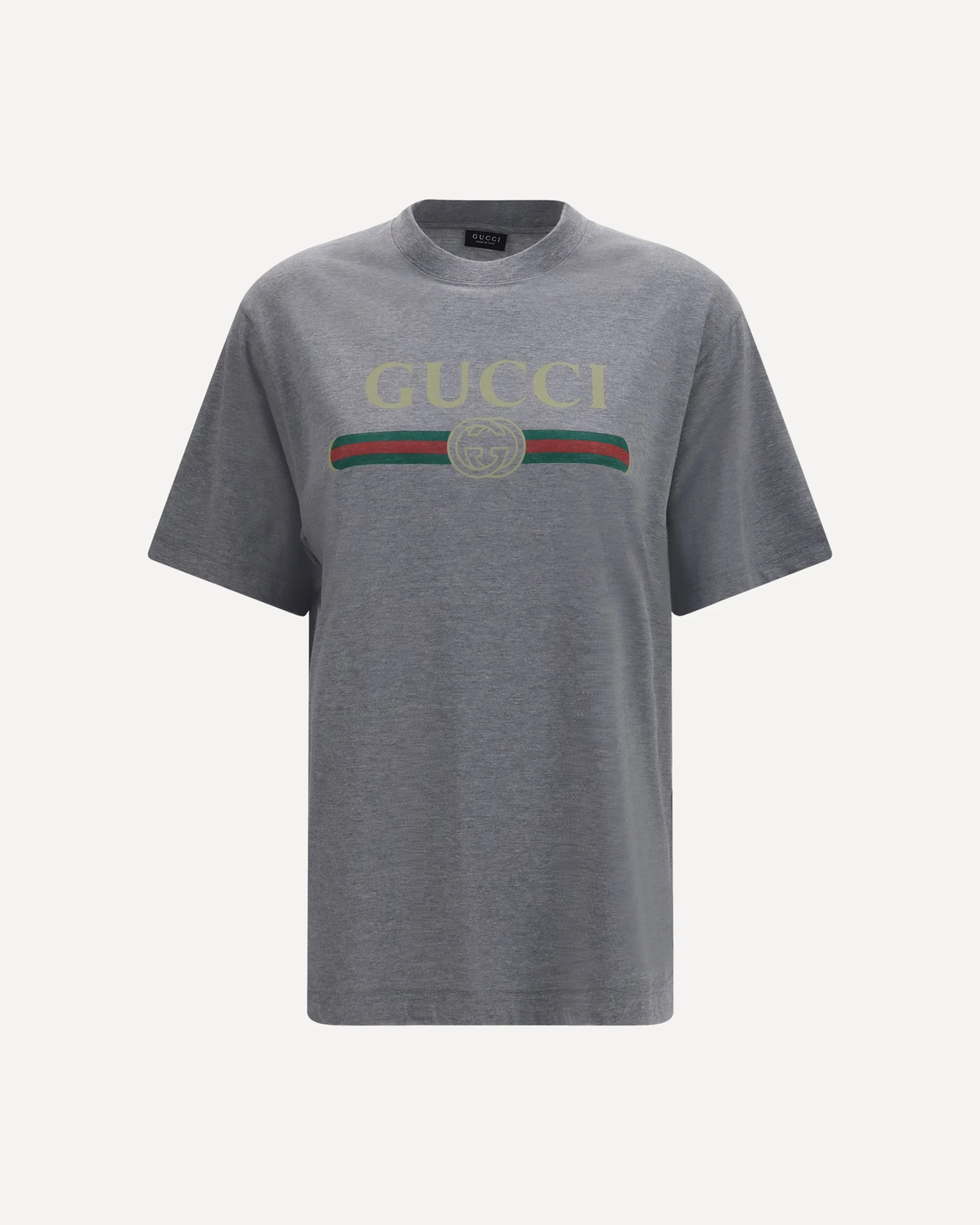 Cotton and silk jersey printed T-shirt - GREY | Cheap Luxury Handbags Store,