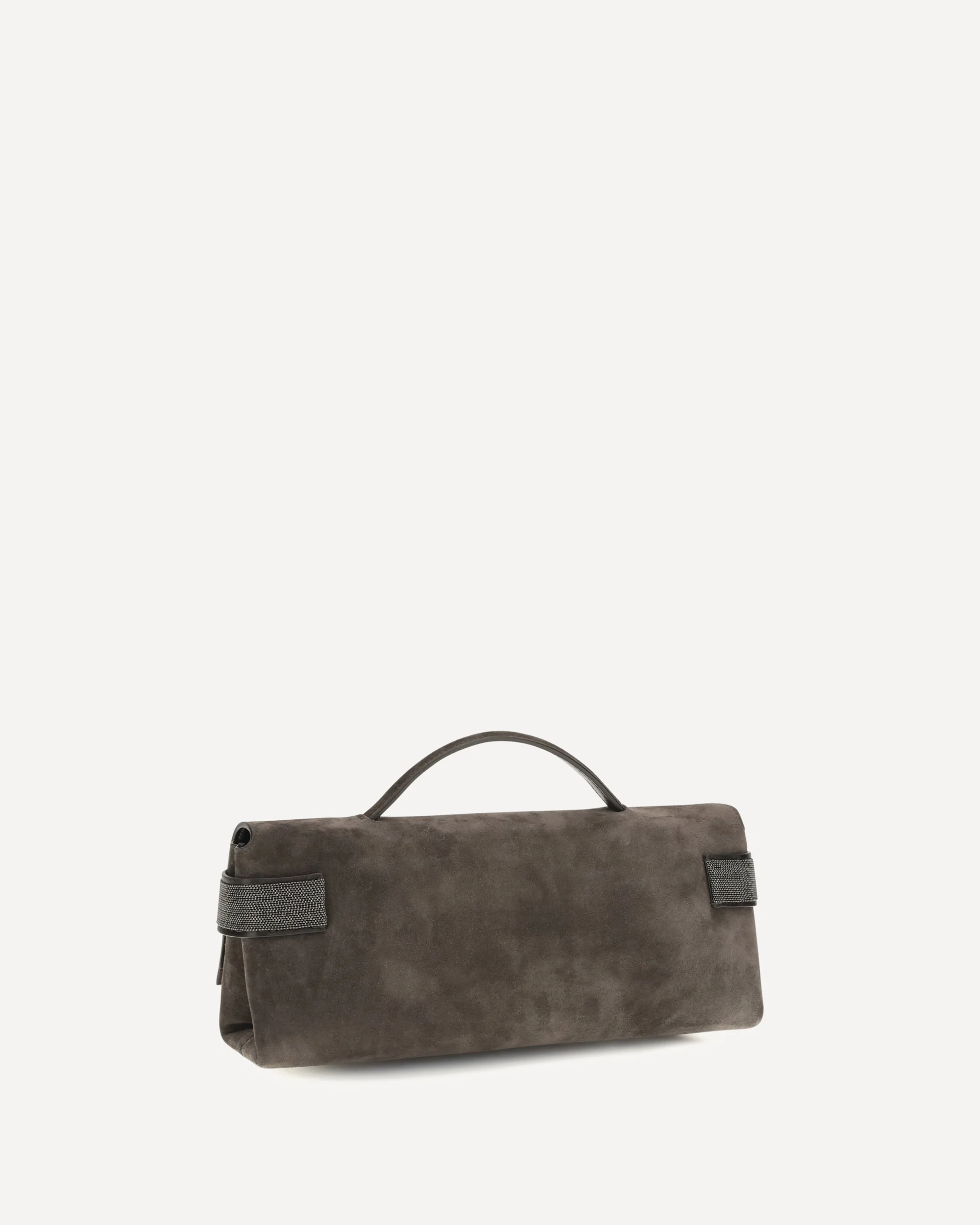 Essence suede Top-Handle Bag - BROWN | Cheap Luxury Handbags Store,