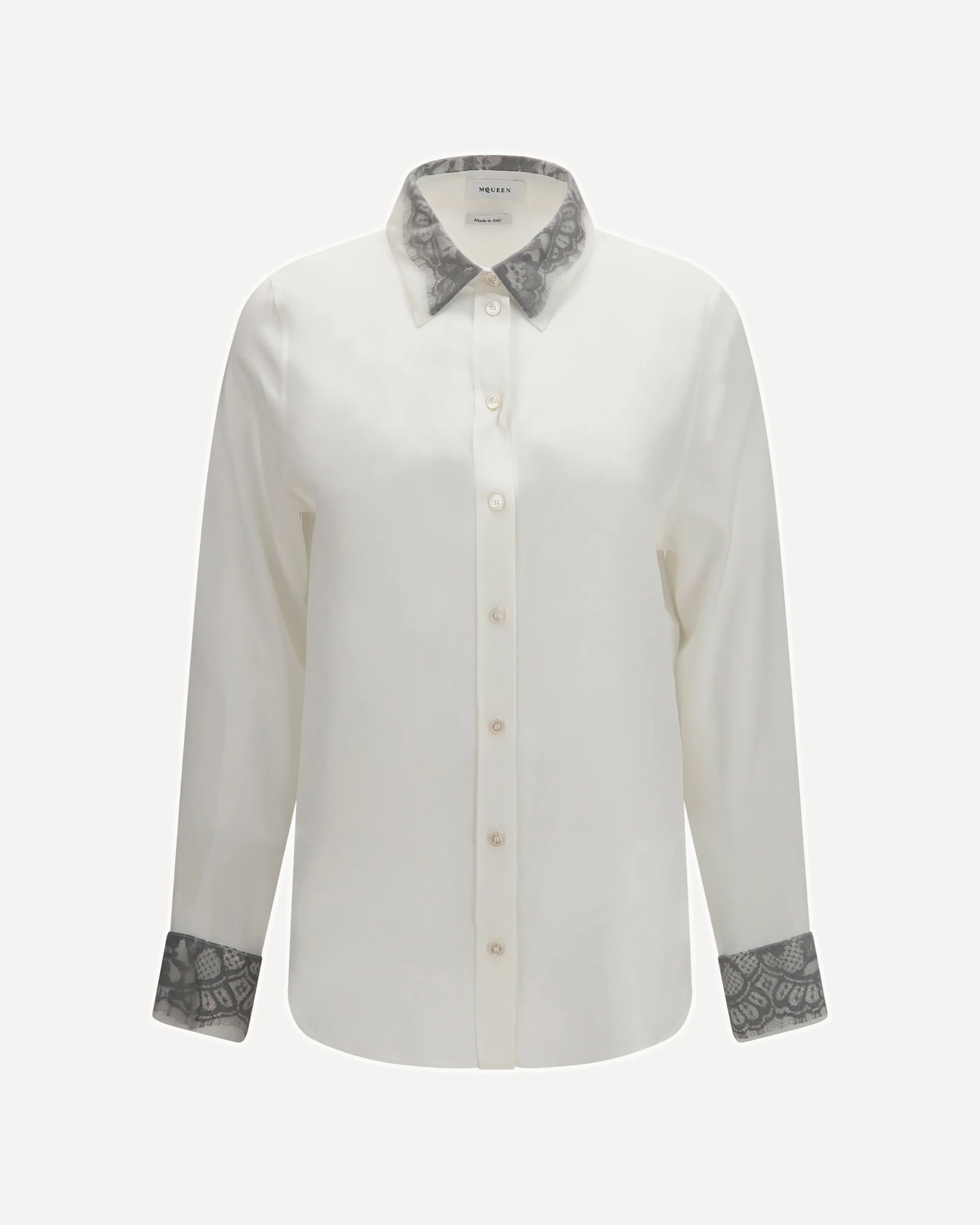 Floral lace detail Shirt - WHITE | Cheap Luxury Handbags Store,