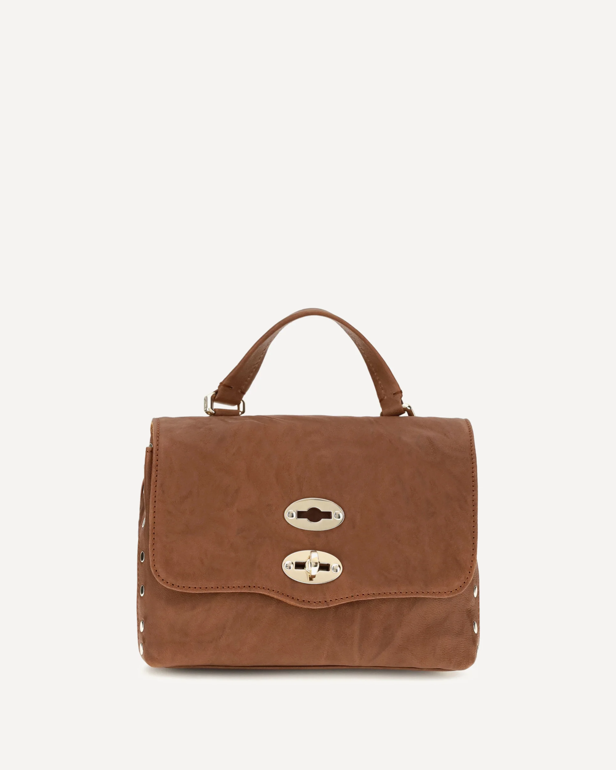 Postina Officina suede Top Handle Bag - BROWN | Cheap Luxury Handbags Store,