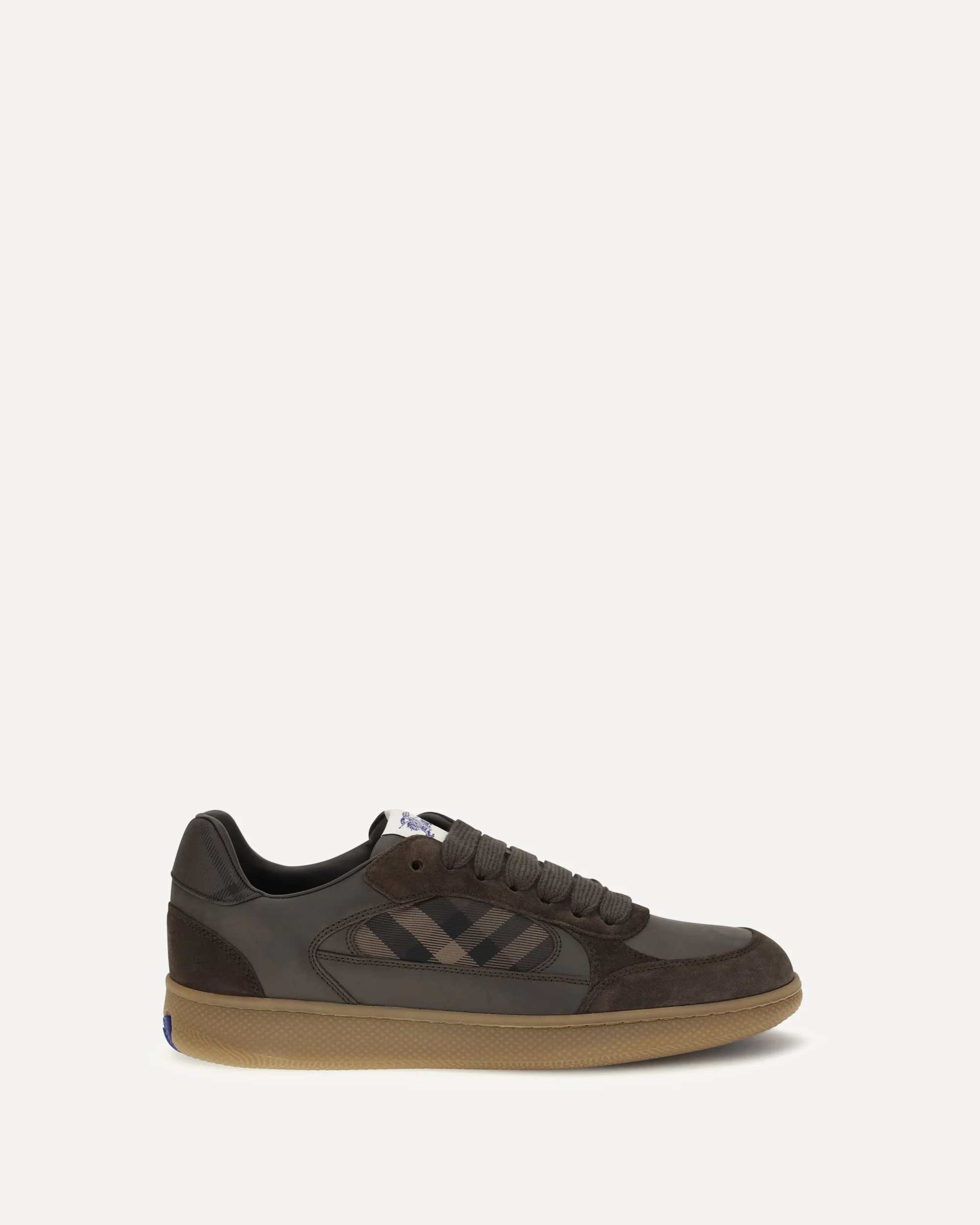 Terrace Check leather and suede Sneakers - BROWN | Cheap Luxury Handbags Store,