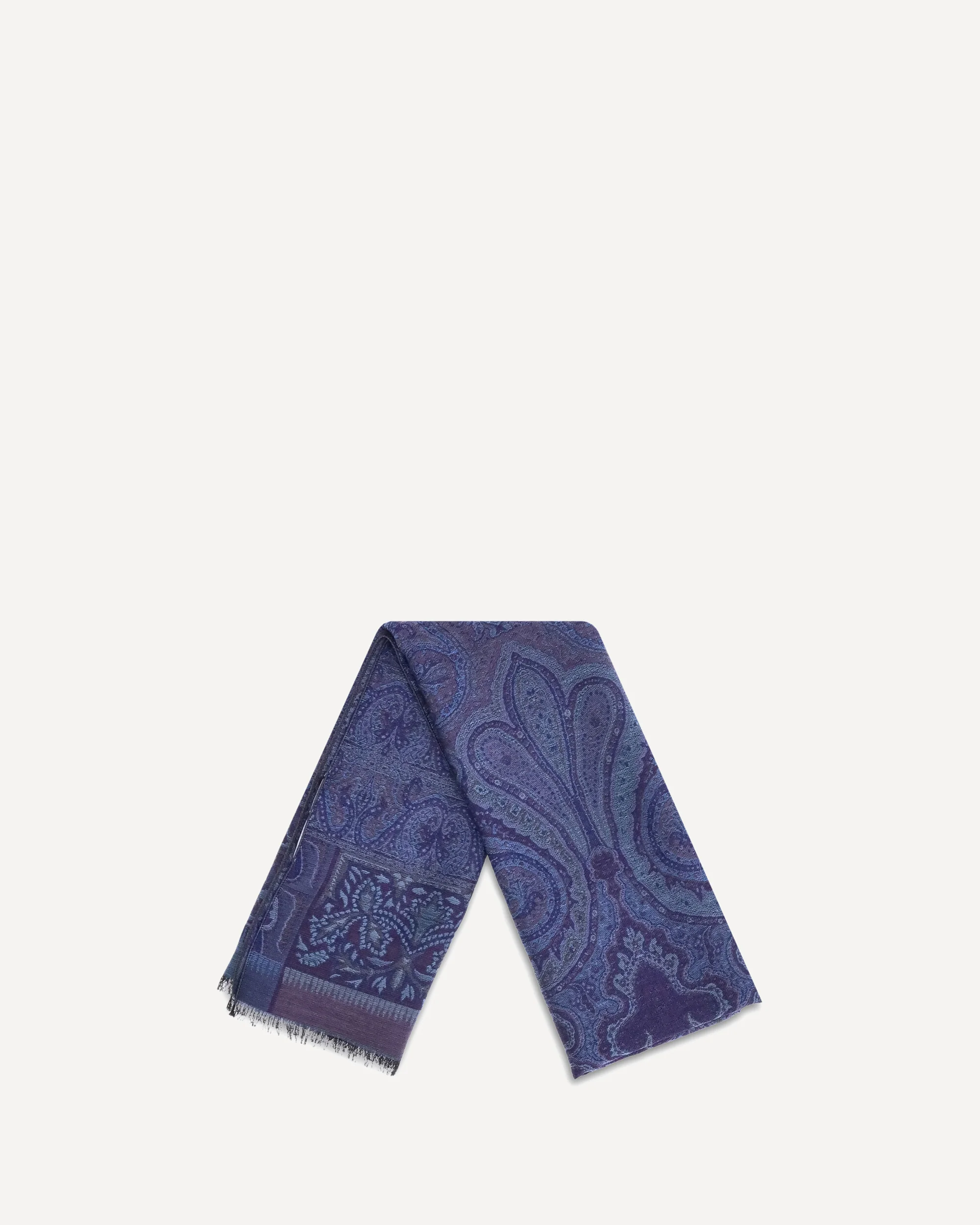 jacquard wool and silk Scarf - BLUE | Cheap Luxury Handbags Store,