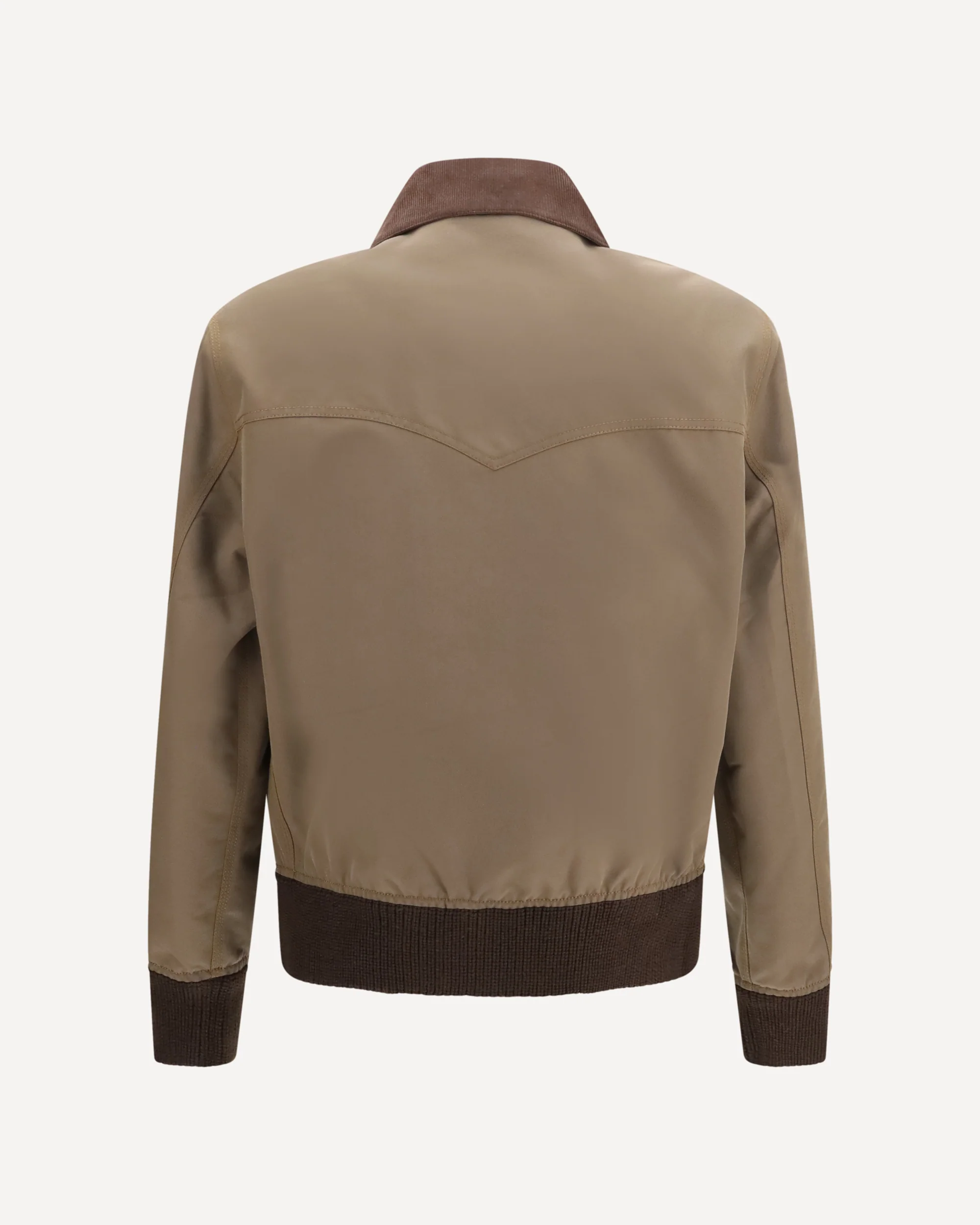 Jacket with corduroy collar - BROWN | Cheap Luxury Handbags Store,