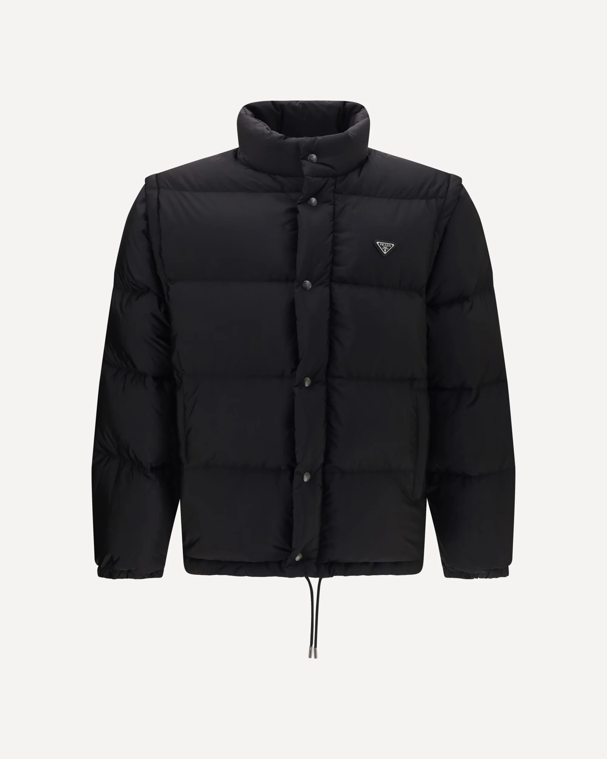 Puffer Jacket Re-Nylon with Triangle Logo - BLACK | Cheap Luxury Handbags Store,