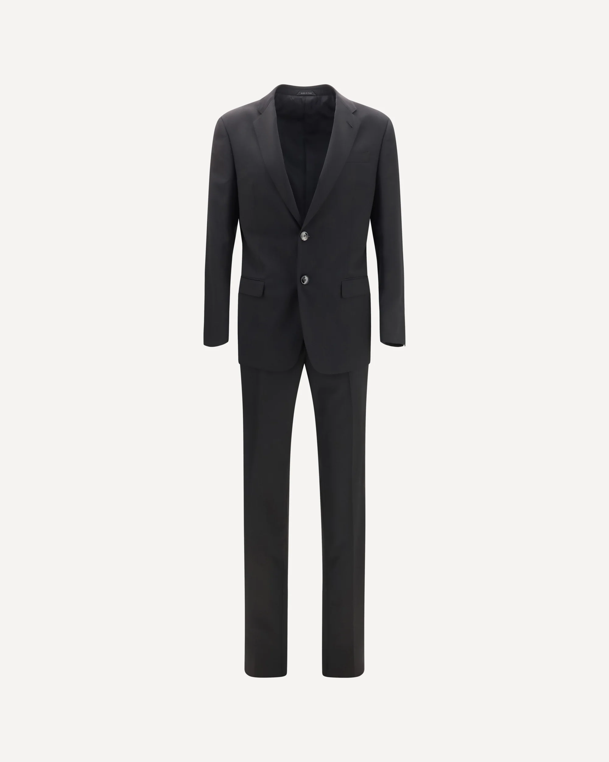 Linea soft single breasted Suit in virgin wool - BLACK | Cheap Luxury Handbags Store,