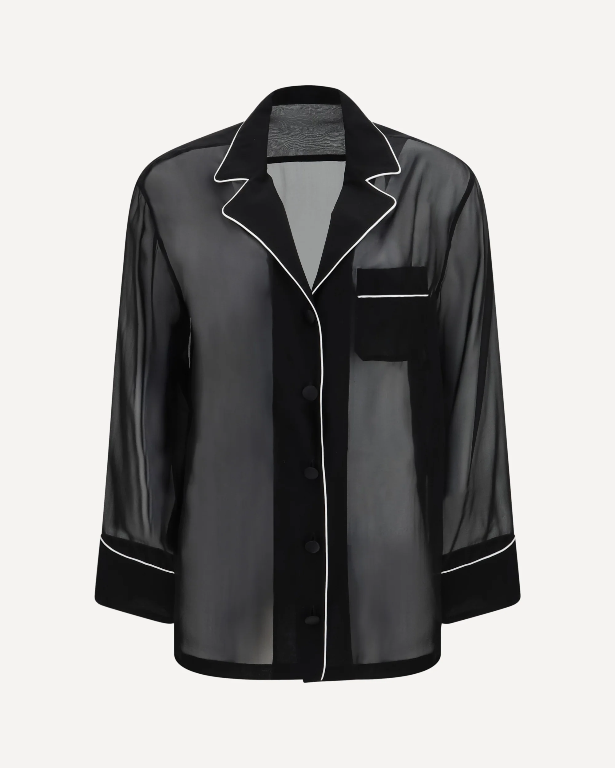 Chiffon Shirt - BLACK | Cheap Luxury Handbags Store,