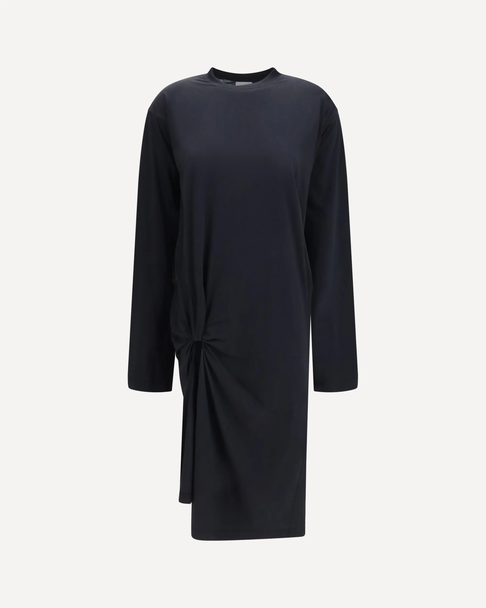 Twisted-knot cotton Dress - BLACK | Cheap Luxury Handbags Store,