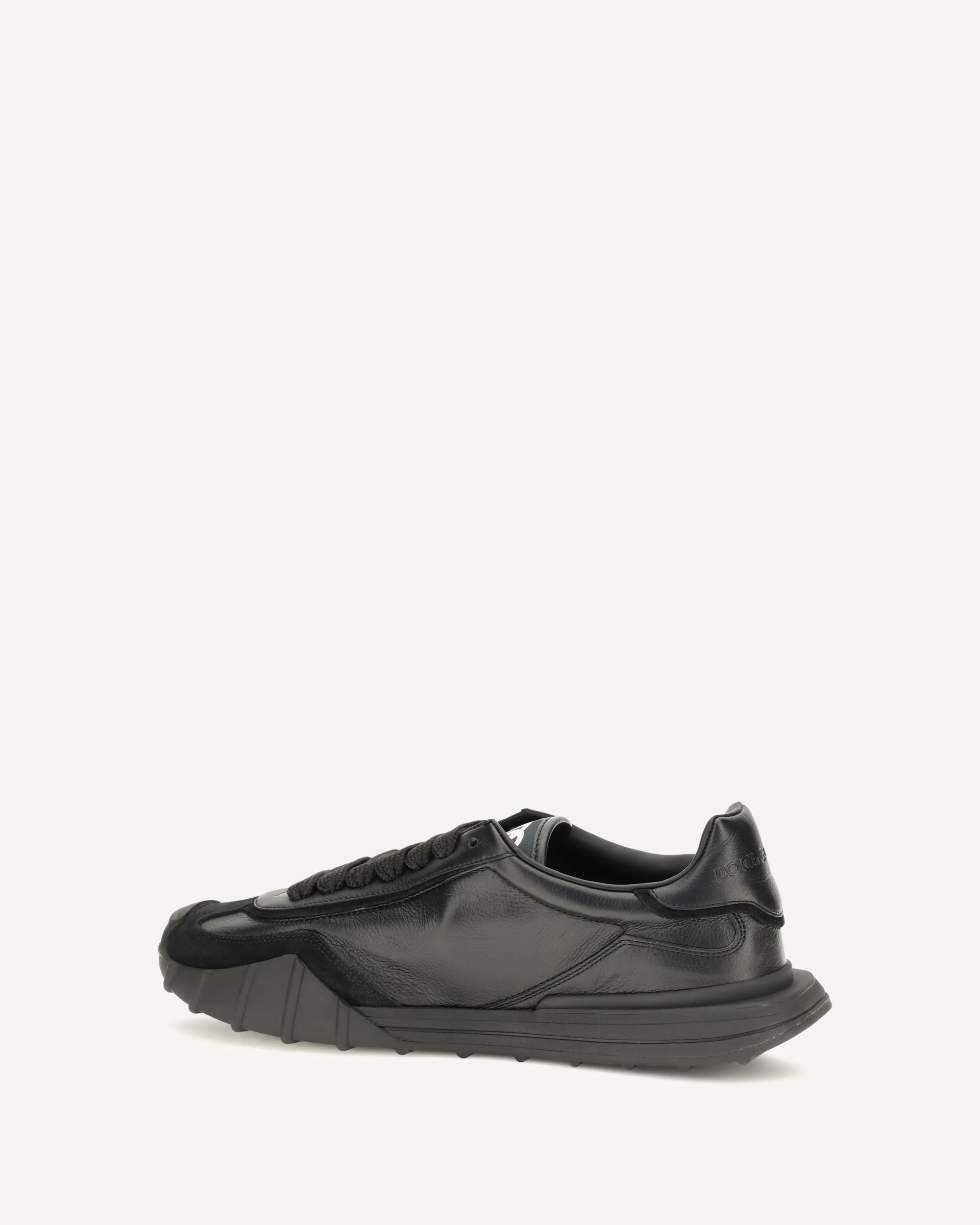 Athletic fabric and leather Sneakers - BLACK | Cheap Luxury Handbags Store,