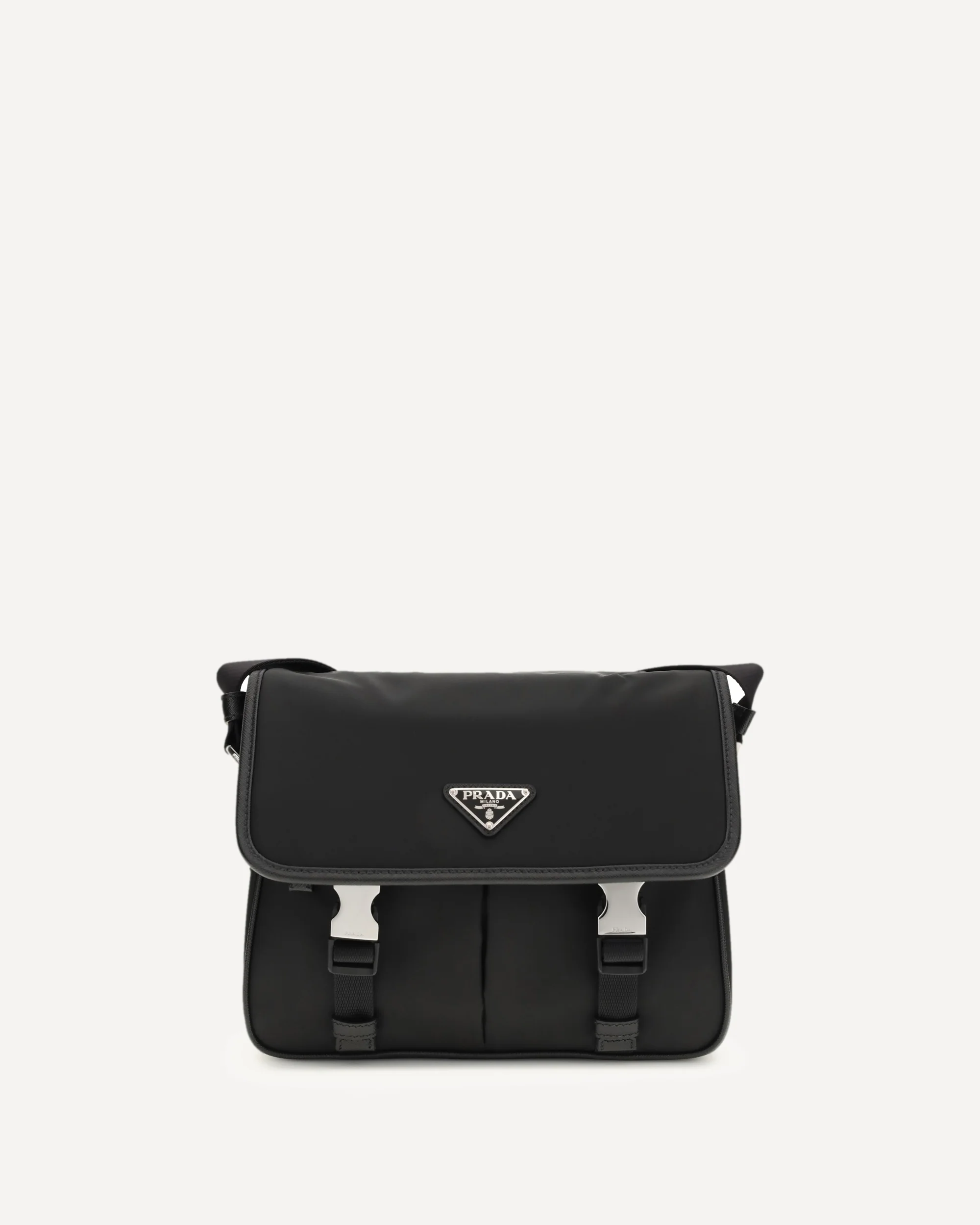 Re-Nylon and Saffiano Shoulder Bag - BLACK | Cheap Luxury Handbags Store,