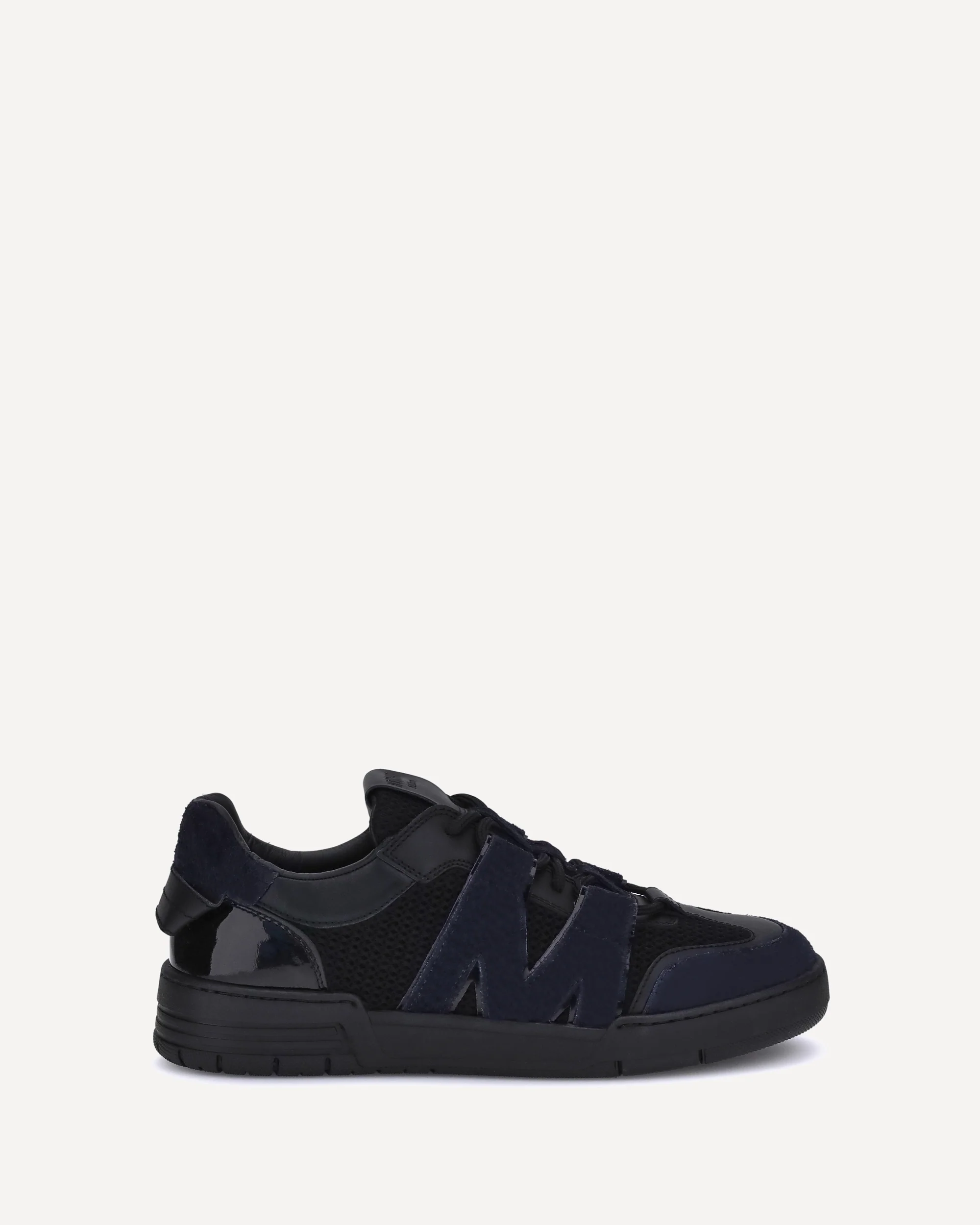Leather and mesh Sneakers - BLACK | Cheap Luxury Handbags Store,