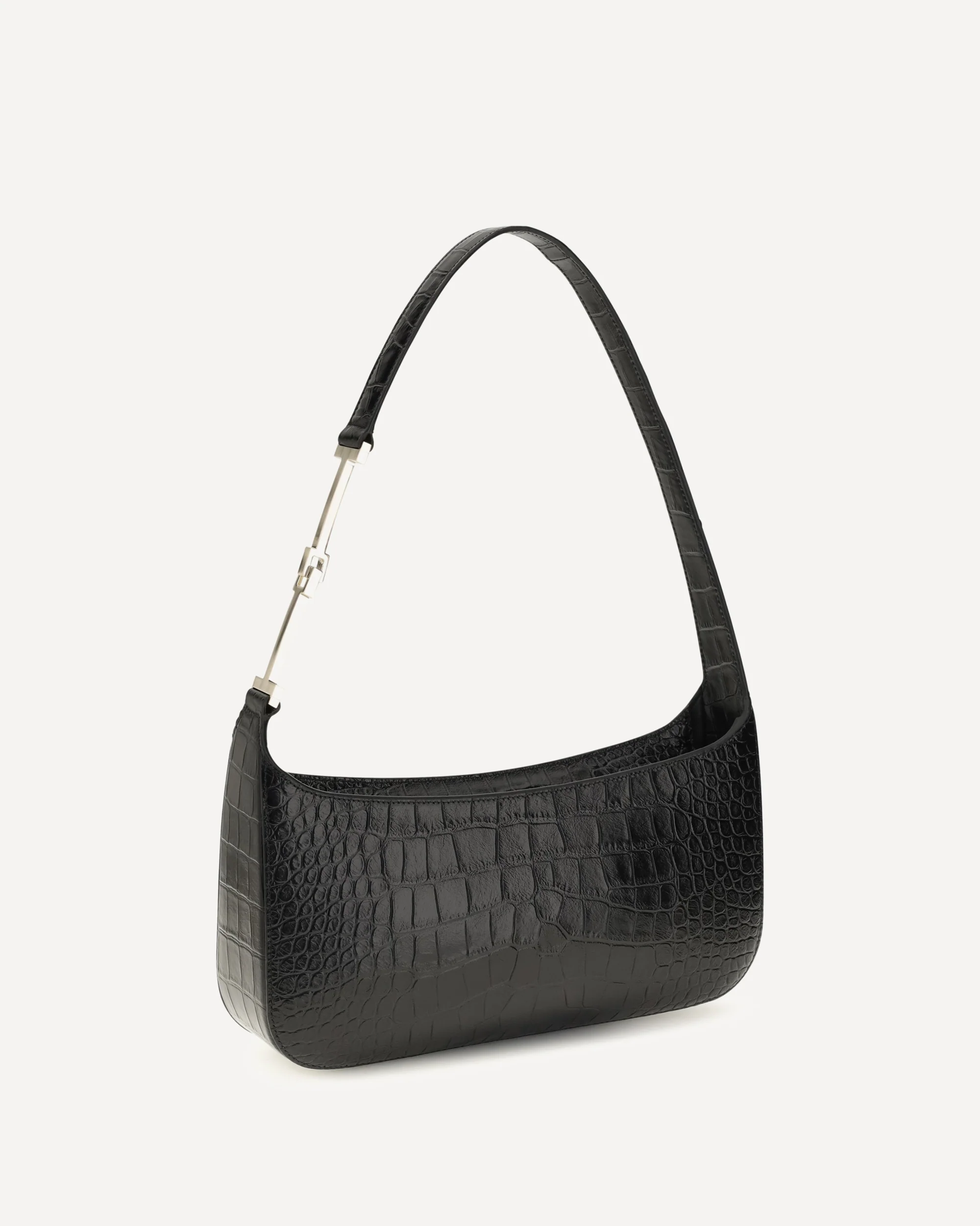 Small crocodile-print Shoulder Bag - BLACK | Cheap Luxury Handbags Store,