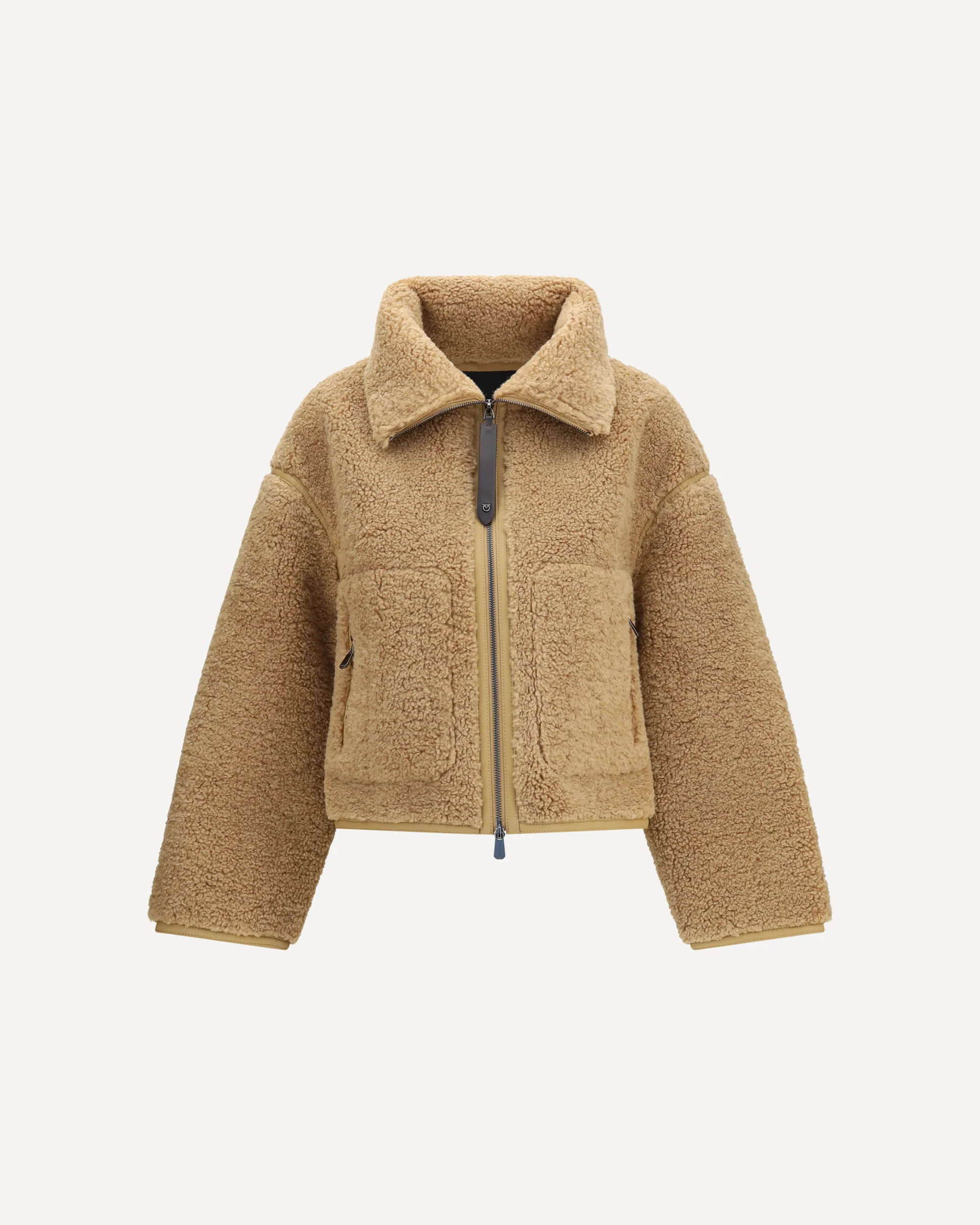 Eco shearling Jacket - BEIGE | Cheap Luxury Handbags Store,