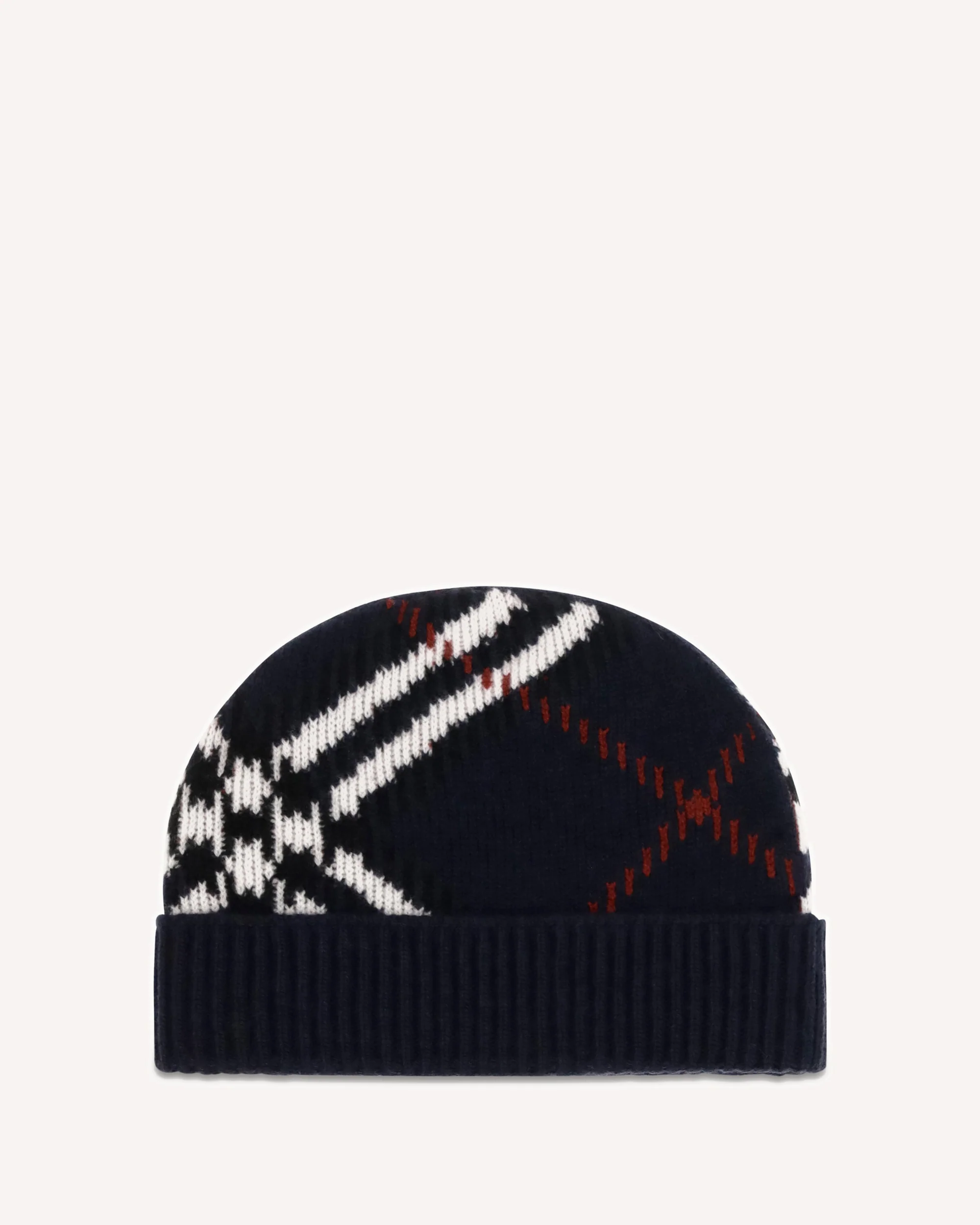 Check cashmere-blend Beanie - BLUE | Cheap Luxury Handbags Store,