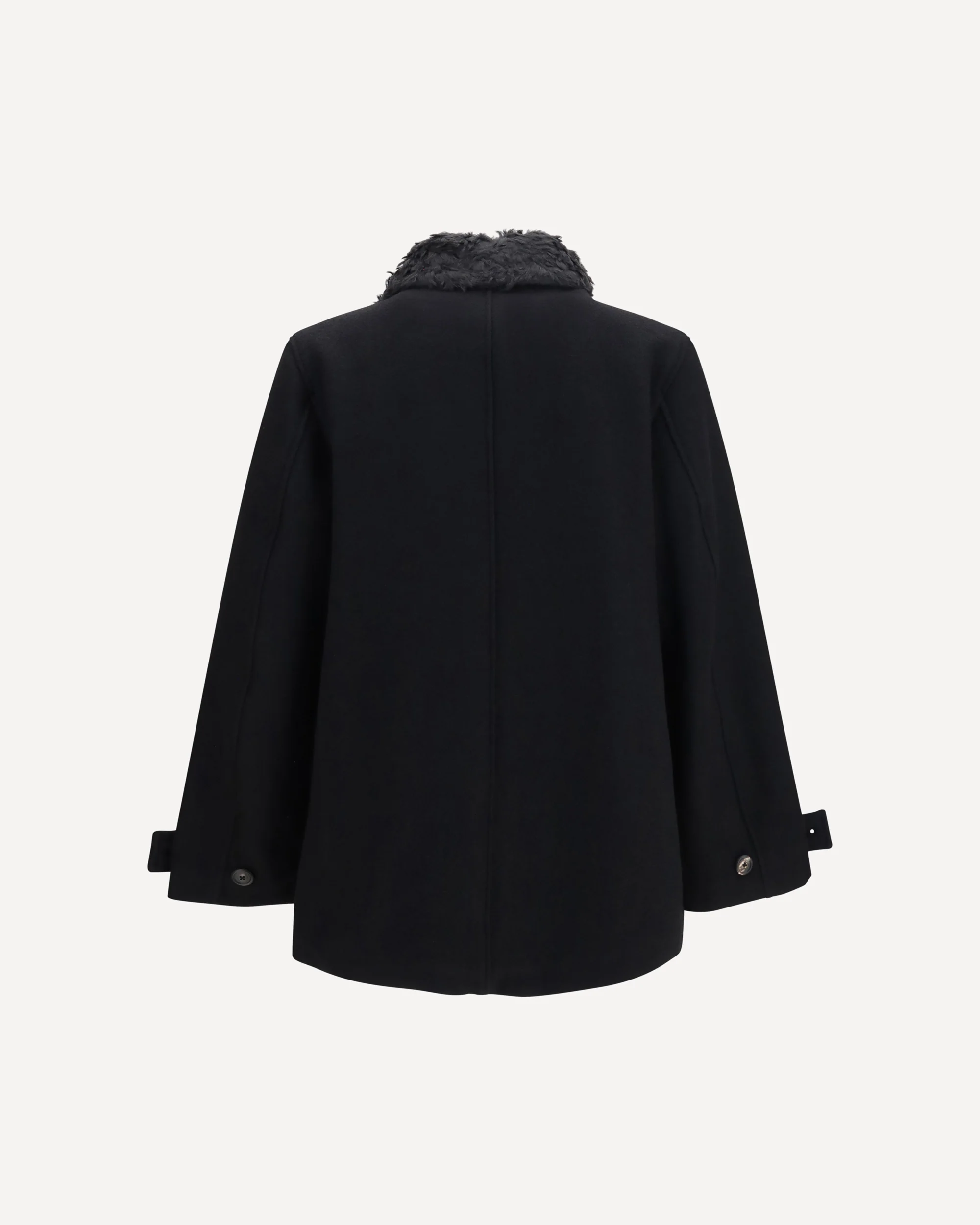 Wage double-breasted Coat - BLACK | Cheap Luxury Handbags Store,