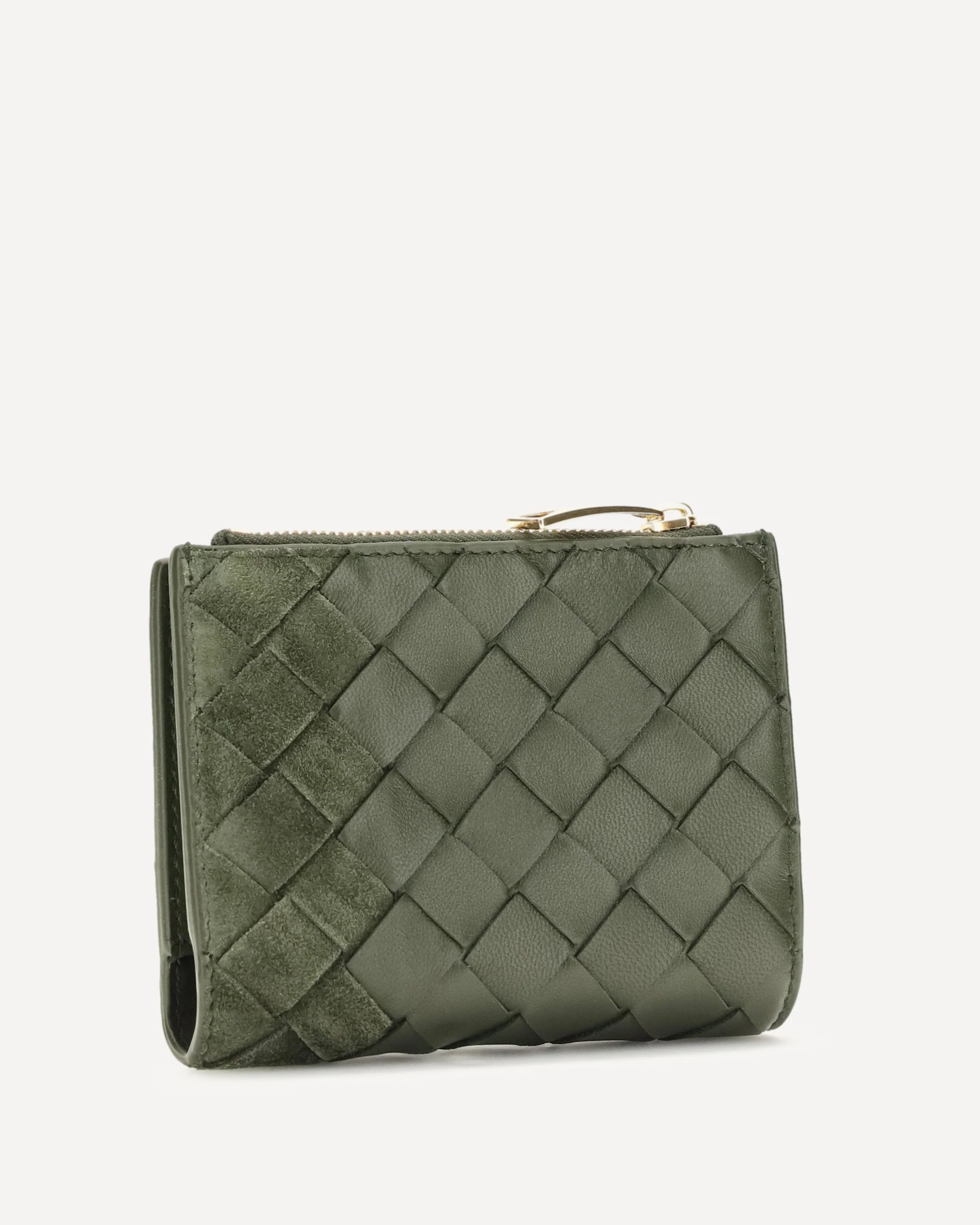 Bifold Intrecciato Wallet - GREEN | Cheap Luxury Handbags Store,