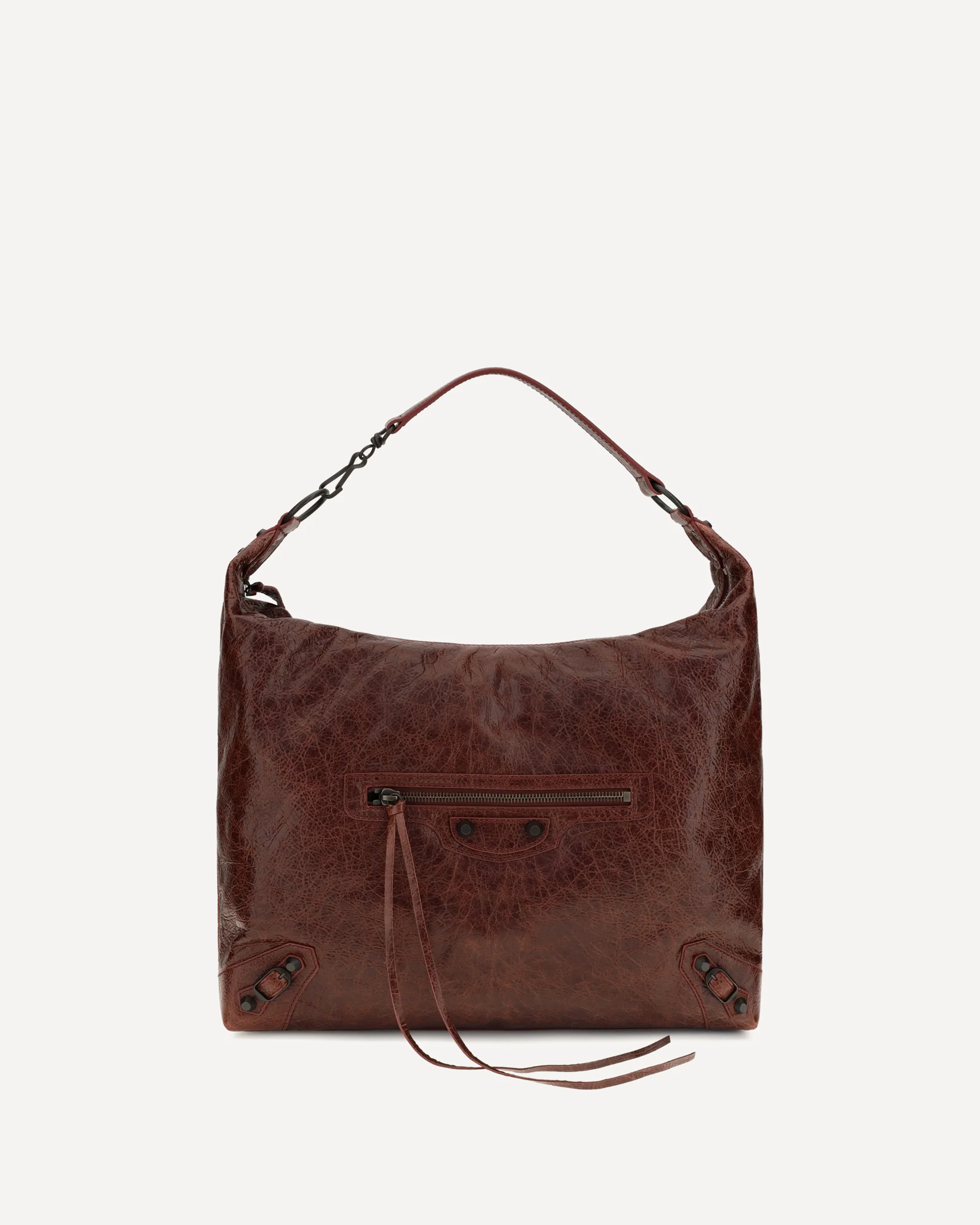Medium Le City Hobo Shoulder Bag - BORDEAUX | Cheap Luxury Handbags Store,