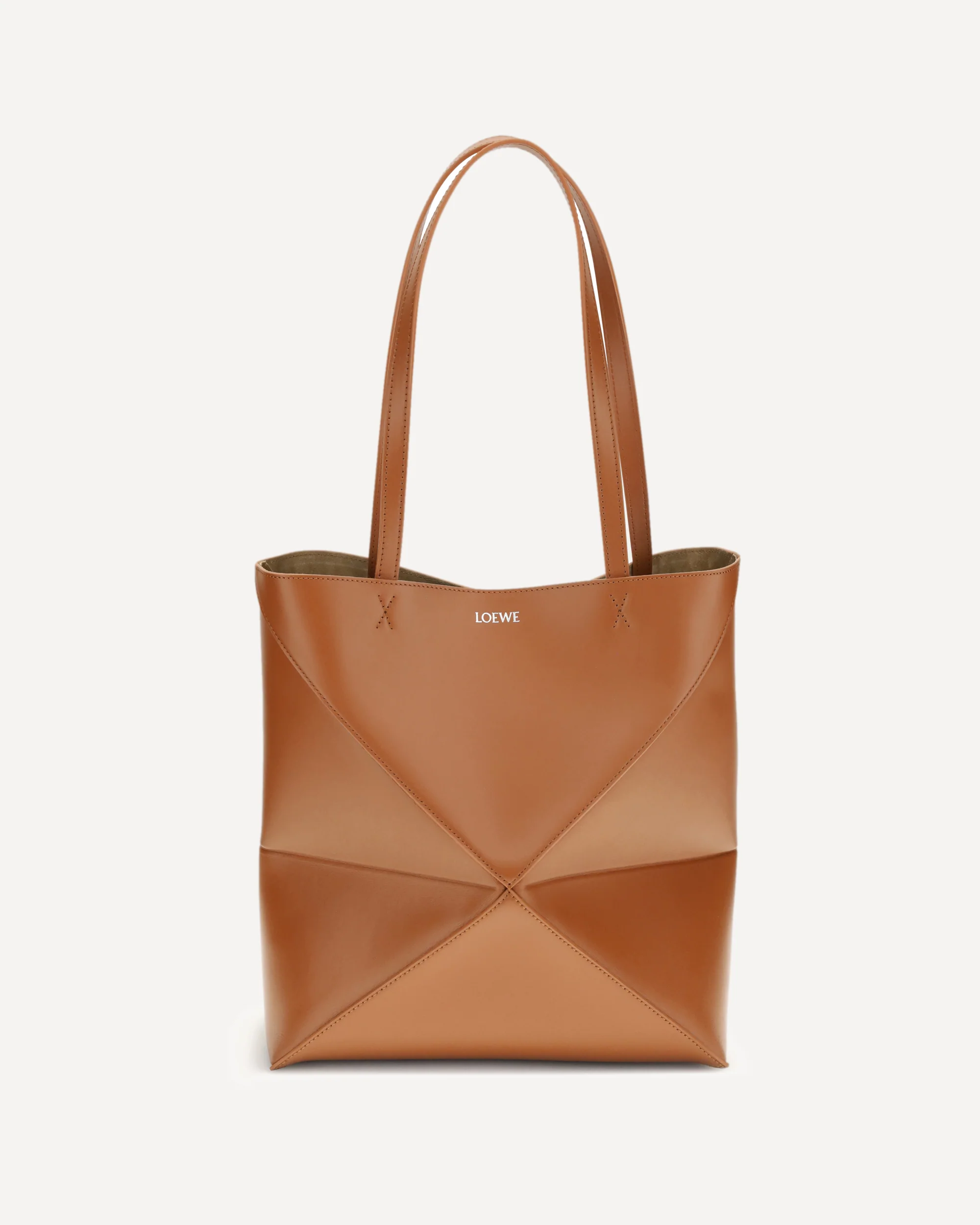 Puzzle Fold Tote Bag - BROWN | Cheap Luxury Handbags Store,