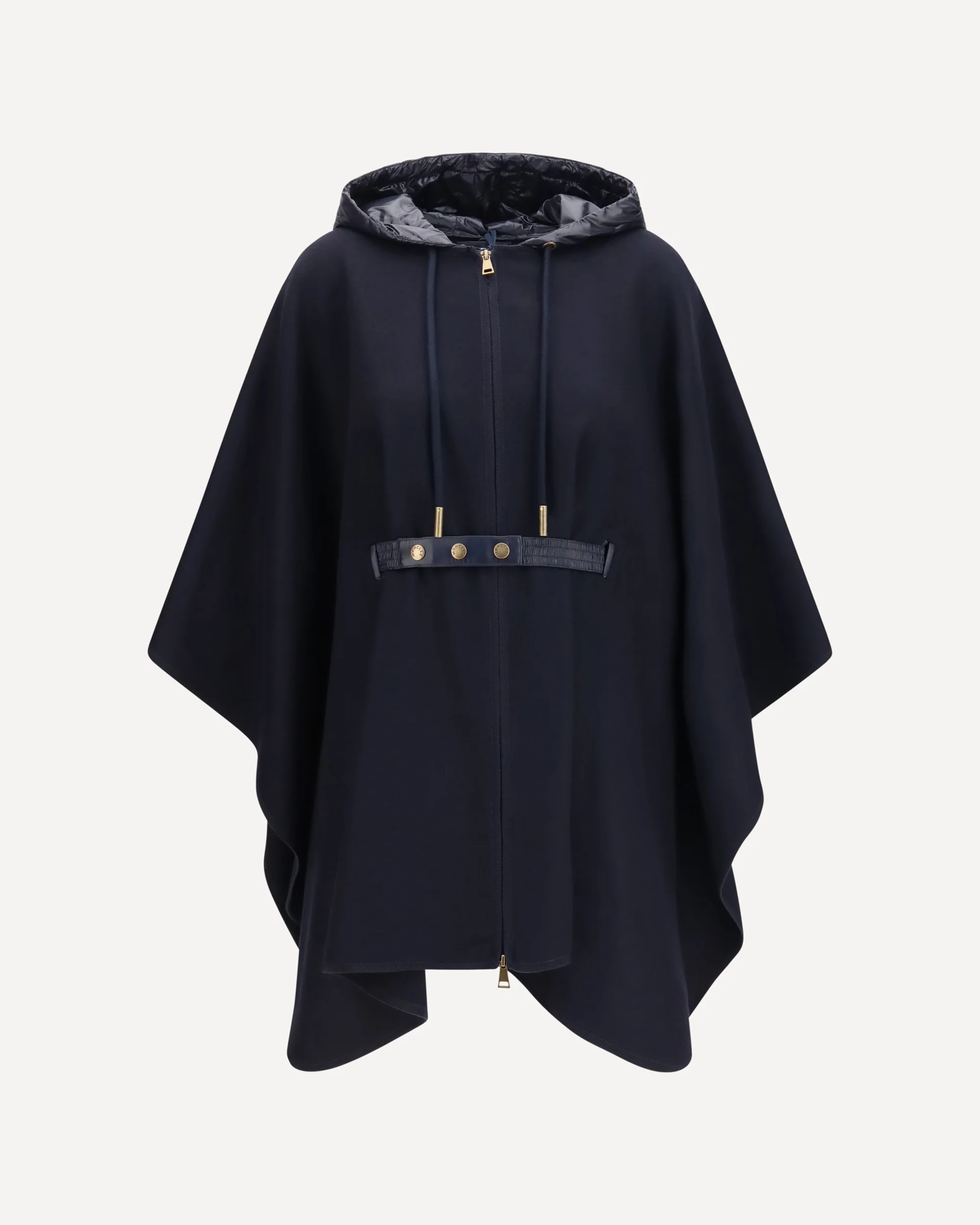 Padded wool blend Cape - BLUE | Cheap Luxury Handbags Store,
