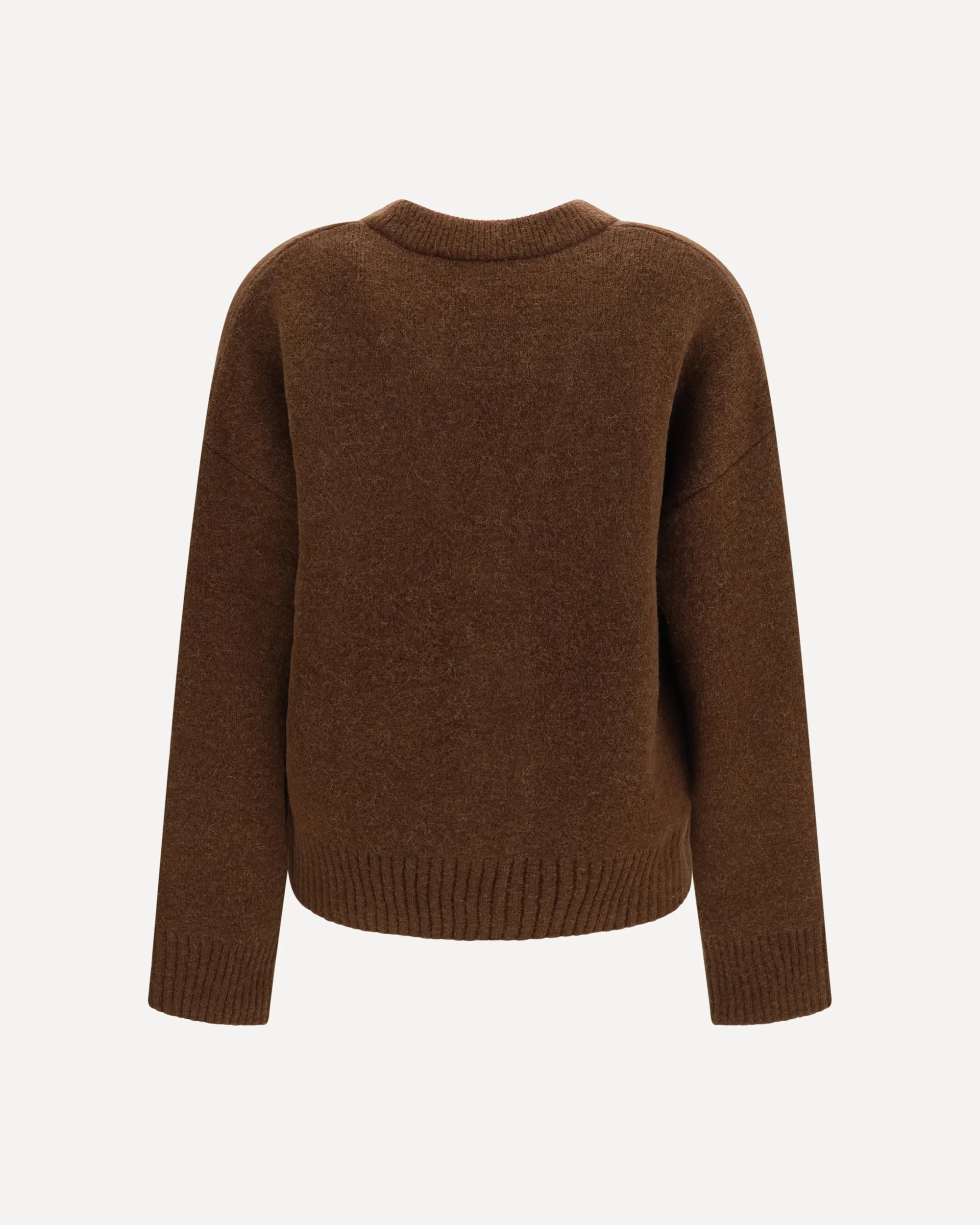 Ami de Coeur Cardigan in alpaca - BROWN | Cheap Luxury Handbags Store,