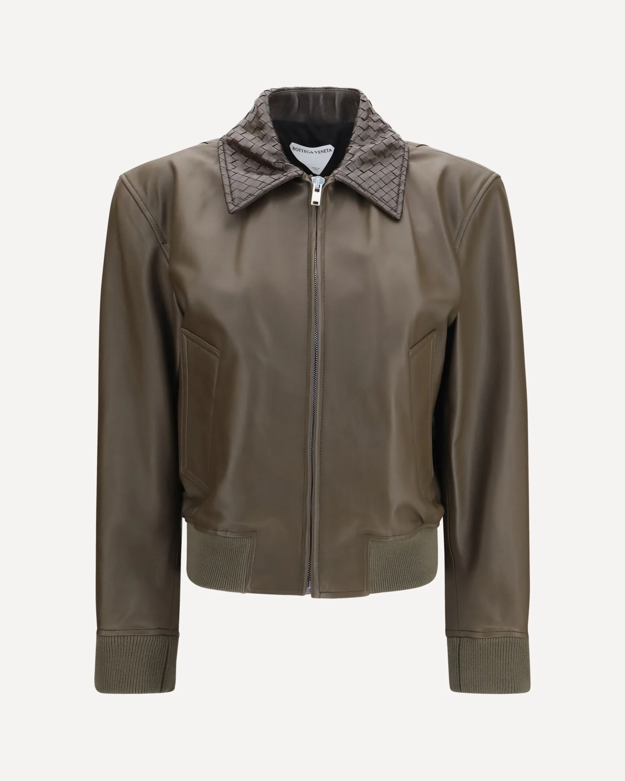 Glossy leather Jacket - BROWN | Cheap Luxury Handbags Store,