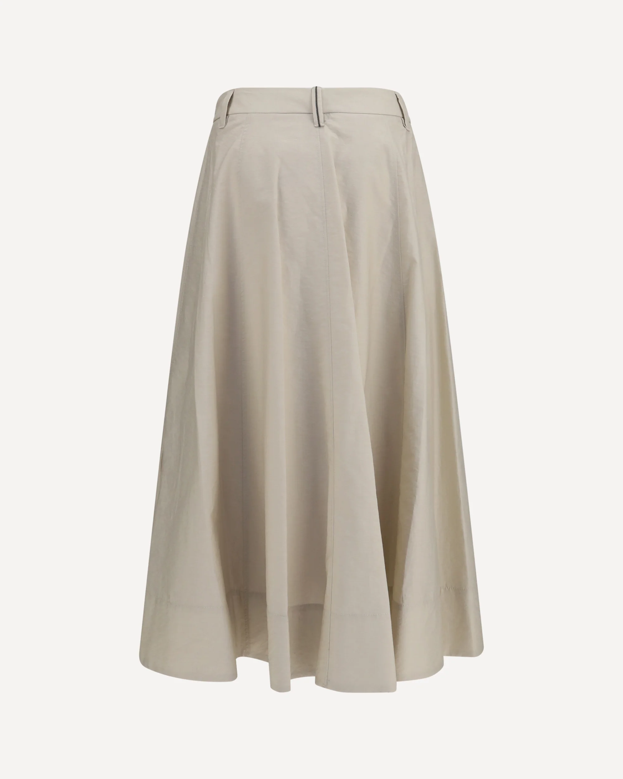 Cotton poplin Skirt with monili detail - BEIGE | Cheap Luxury Handbags Store,