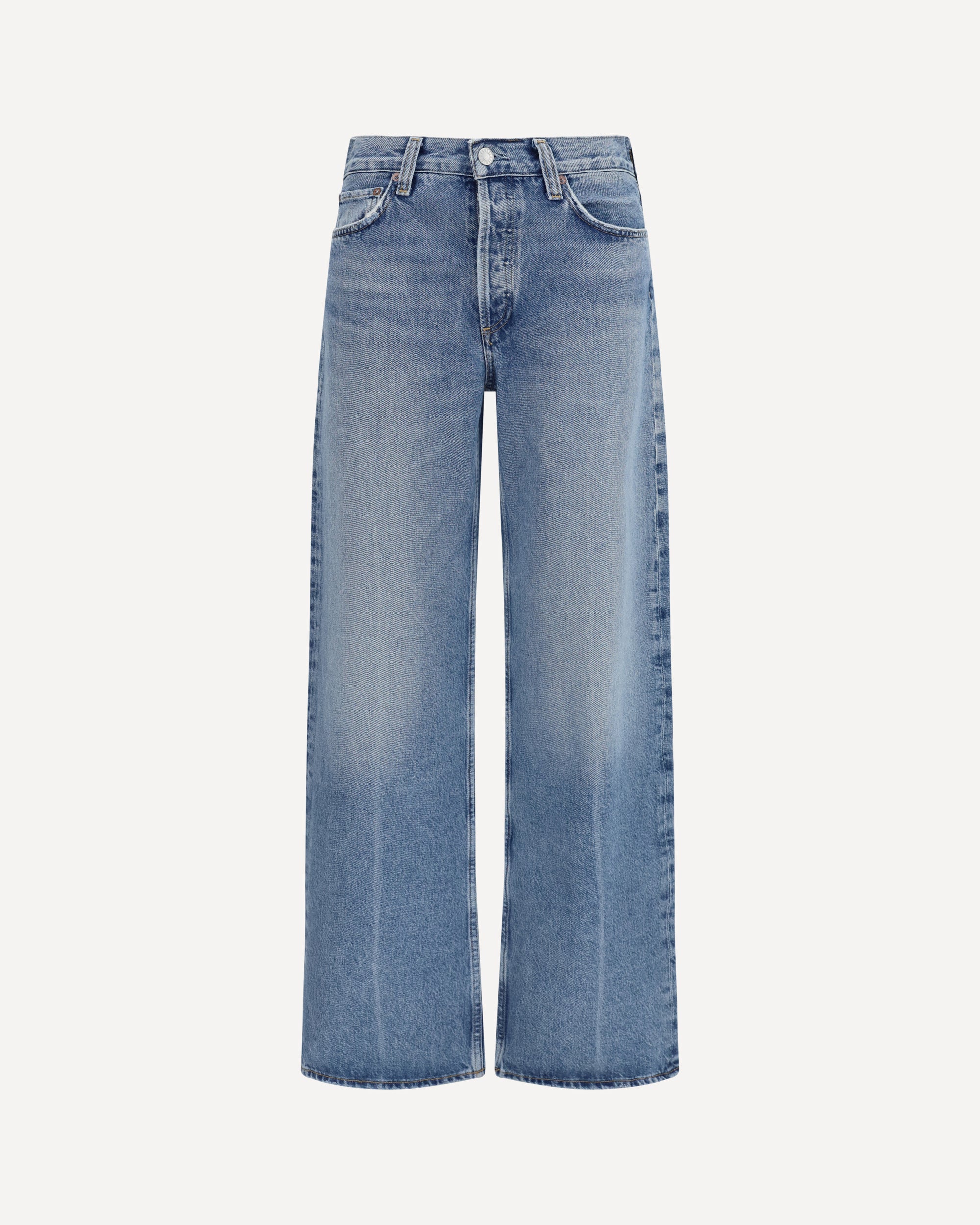 Wide-leg creased Jeans - LIGHT BLUE | Cheap Luxury Handbags Store,