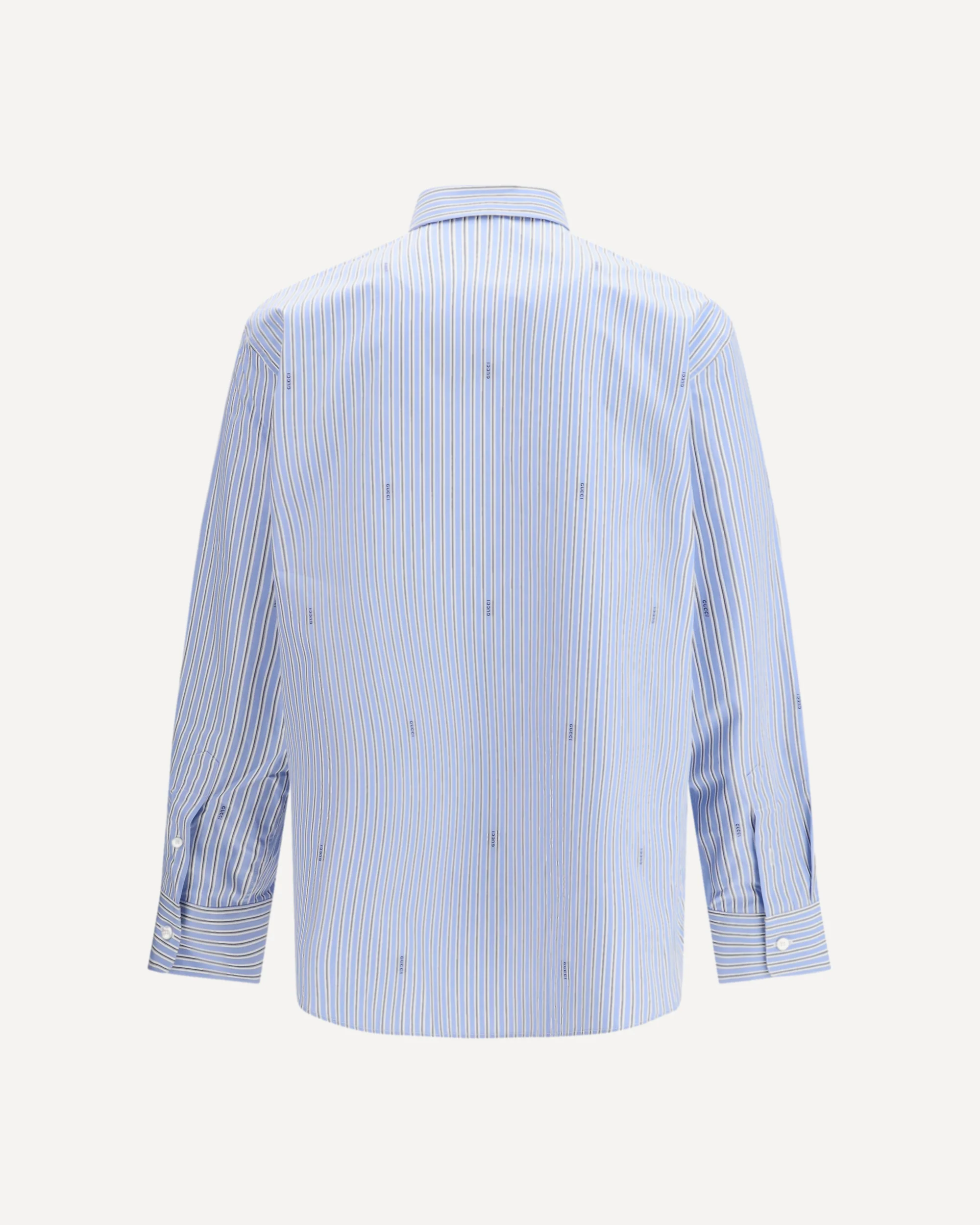 Striped cotton poplin Shirt - LIGHT BLUE | Cheap Luxury Handbags Store,