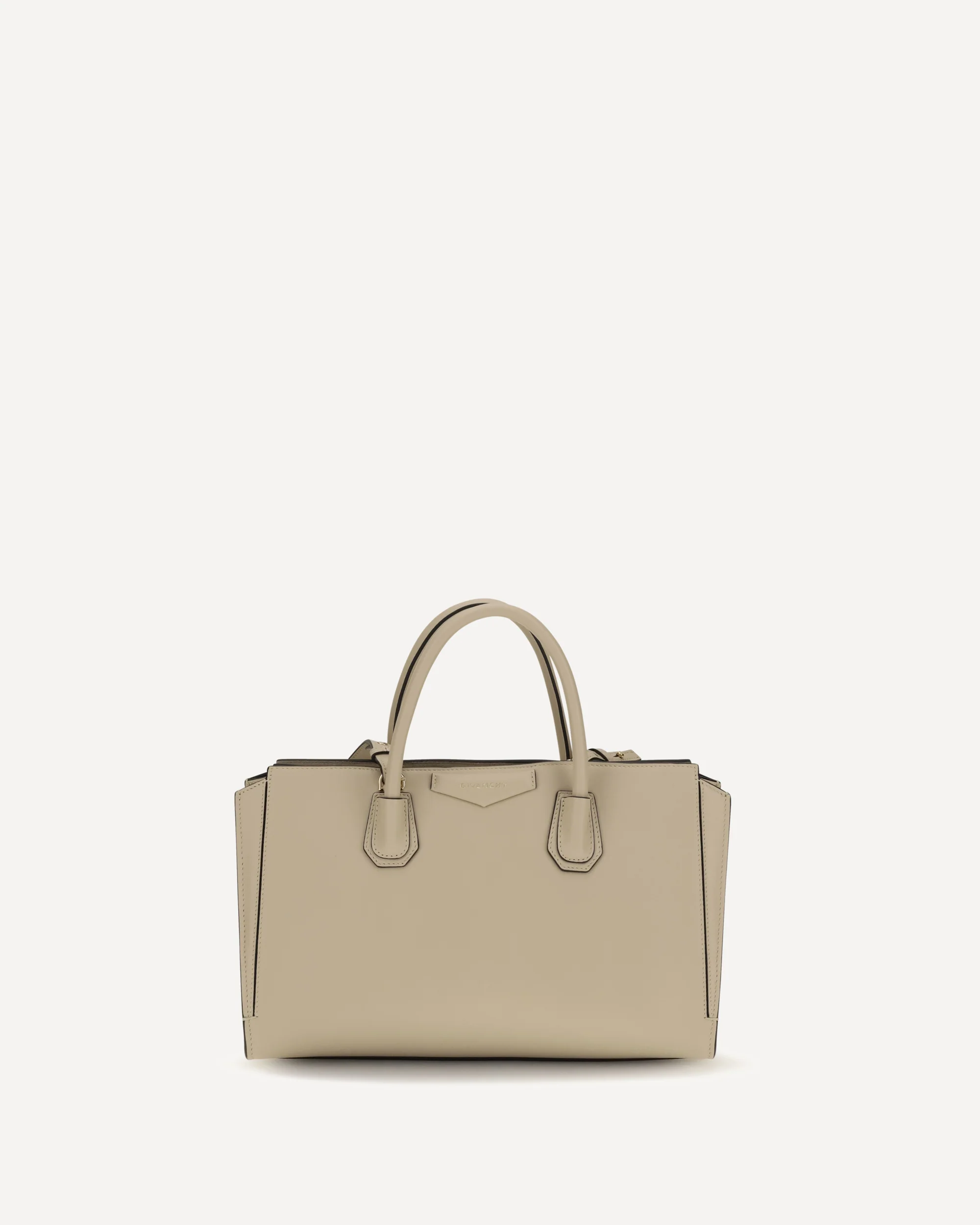 Small Antigona Catchall glossy grained leather Handbag - BEIGE | Cheap Luxury Handbags Store,