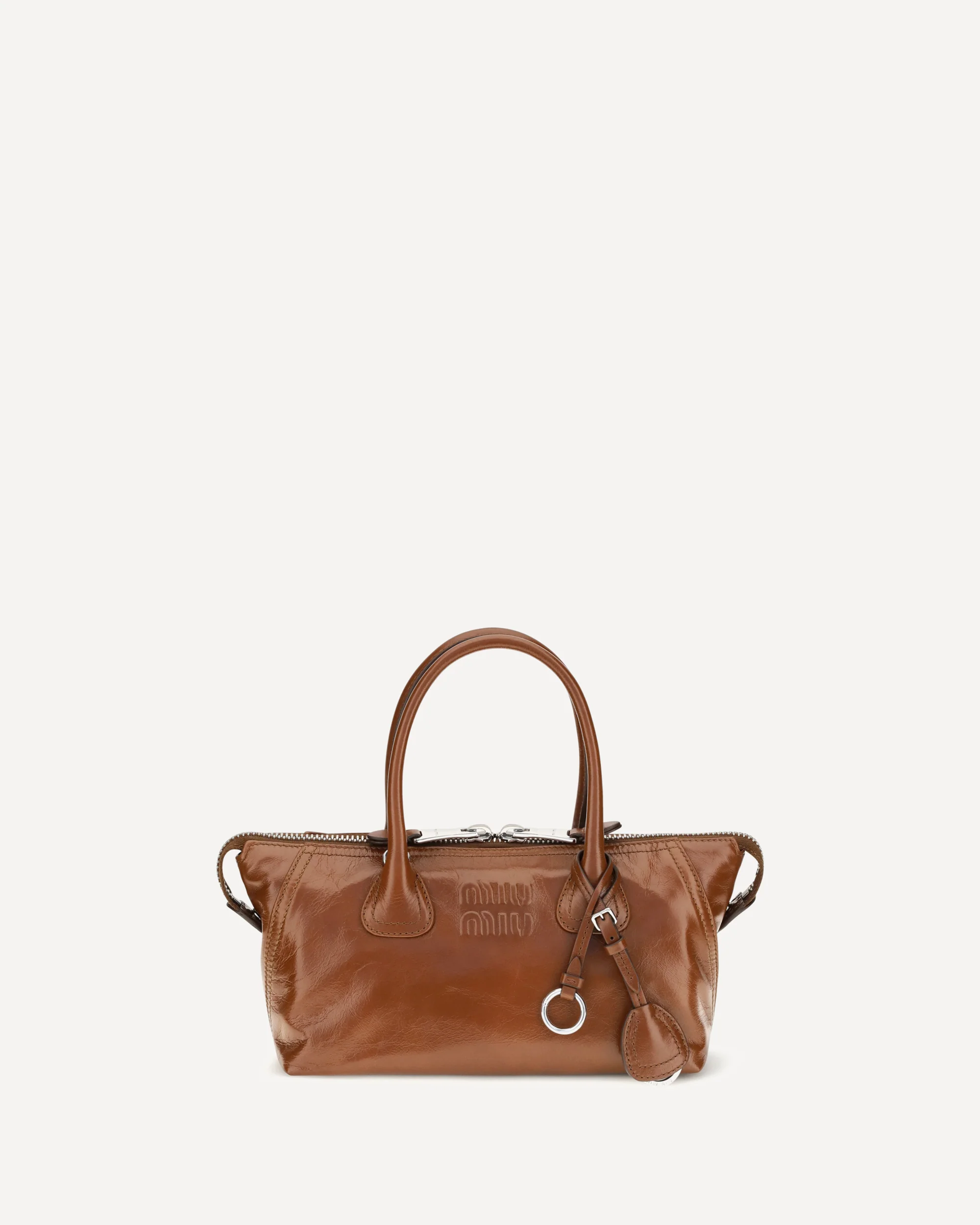 Glossy leather Handbag - BROWN | Cheap Luxury Handbags Store,