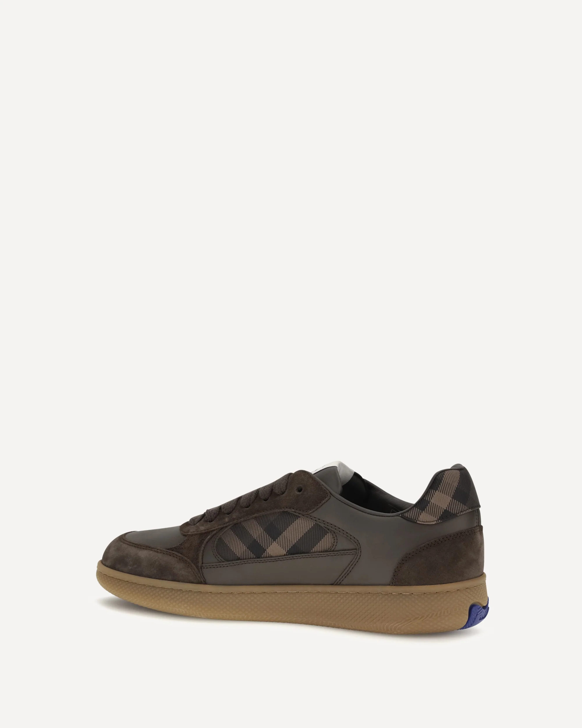 Terrace Check leather and suede Sneakers - BROWN | Cheap Luxury Handbags Store,