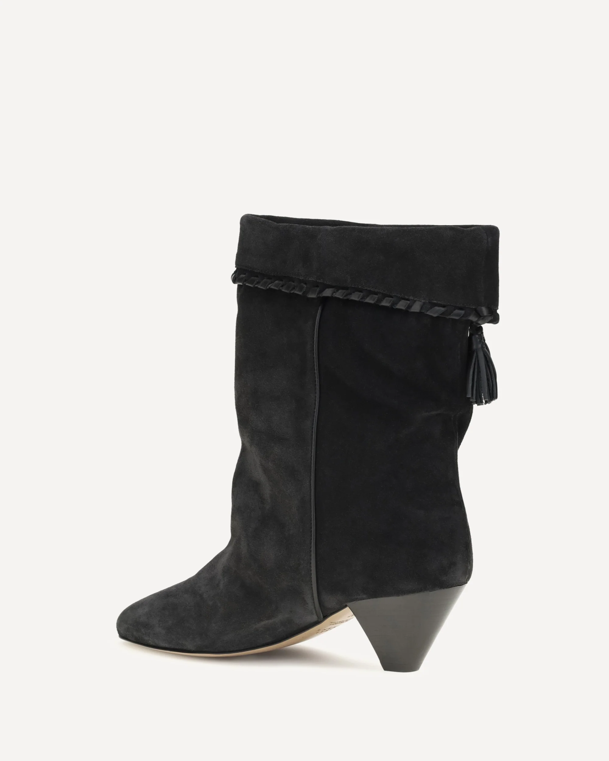 Draped suede Boots - BLACK | Cheap Luxury Handbags Store,