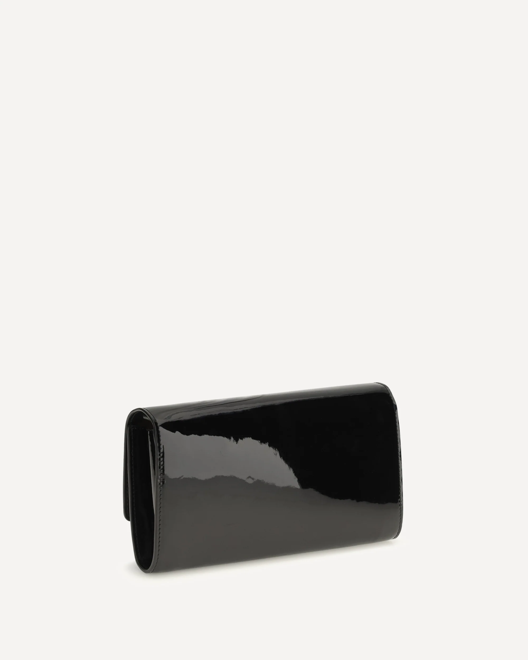 Bettina patent leather chain Wallet - BLACK | Cheap Luxury Handbags Store,
