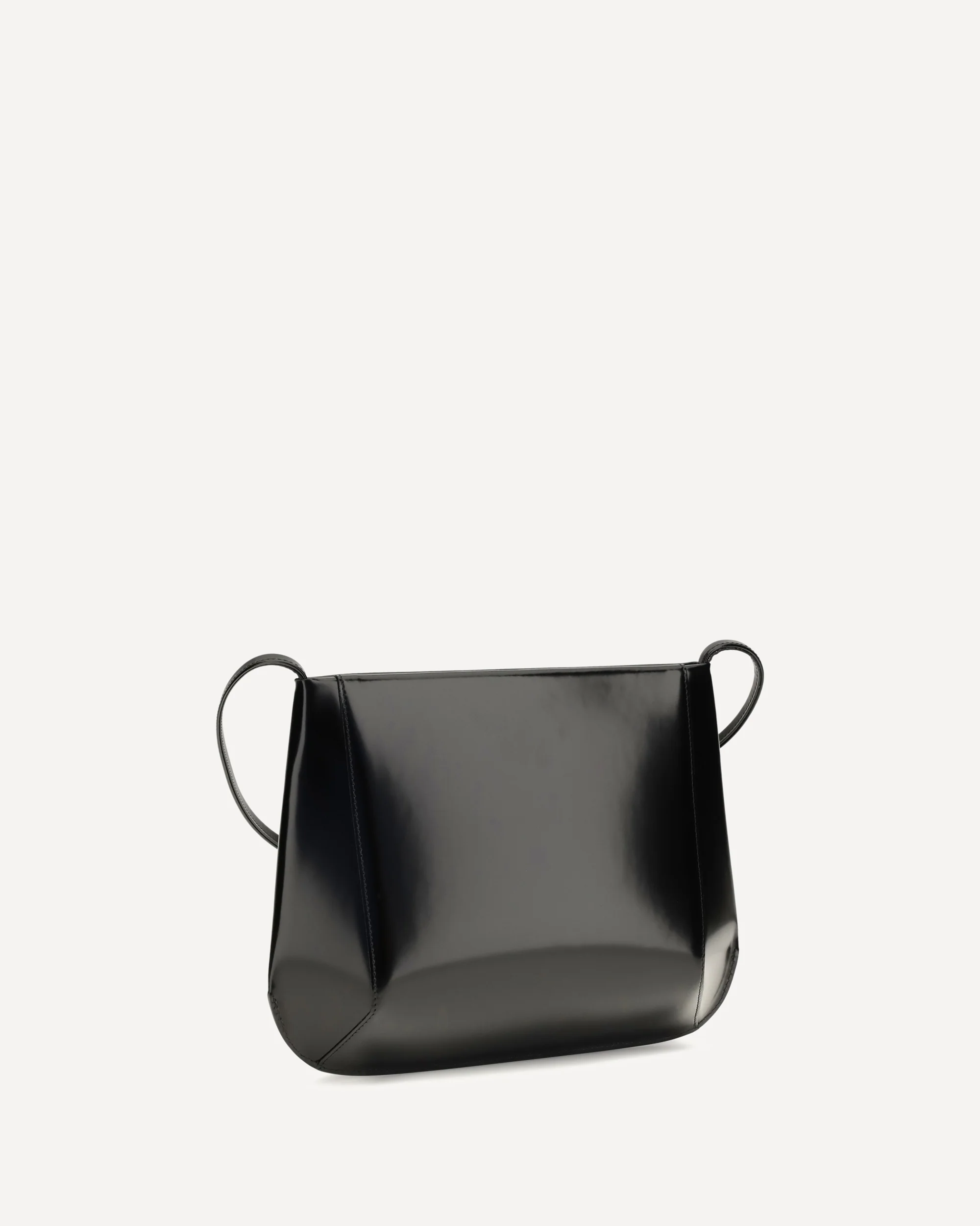 Loge brushed leather Crossbody Bag - BLACK | Cheap Luxury Handbags Store,