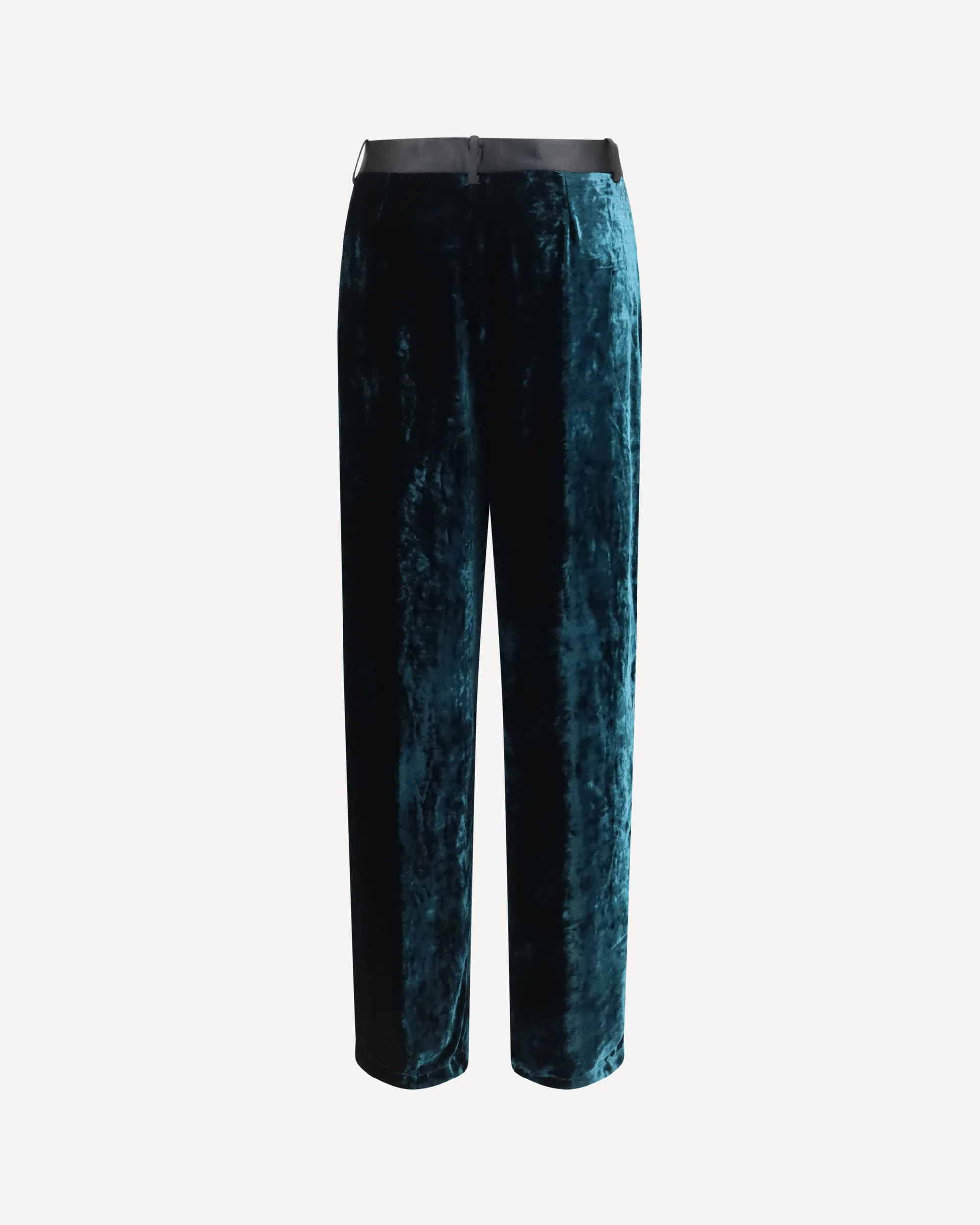 Moiré velvet tuxedo Pants - GREEN | Cheap Luxury Handbags Store,