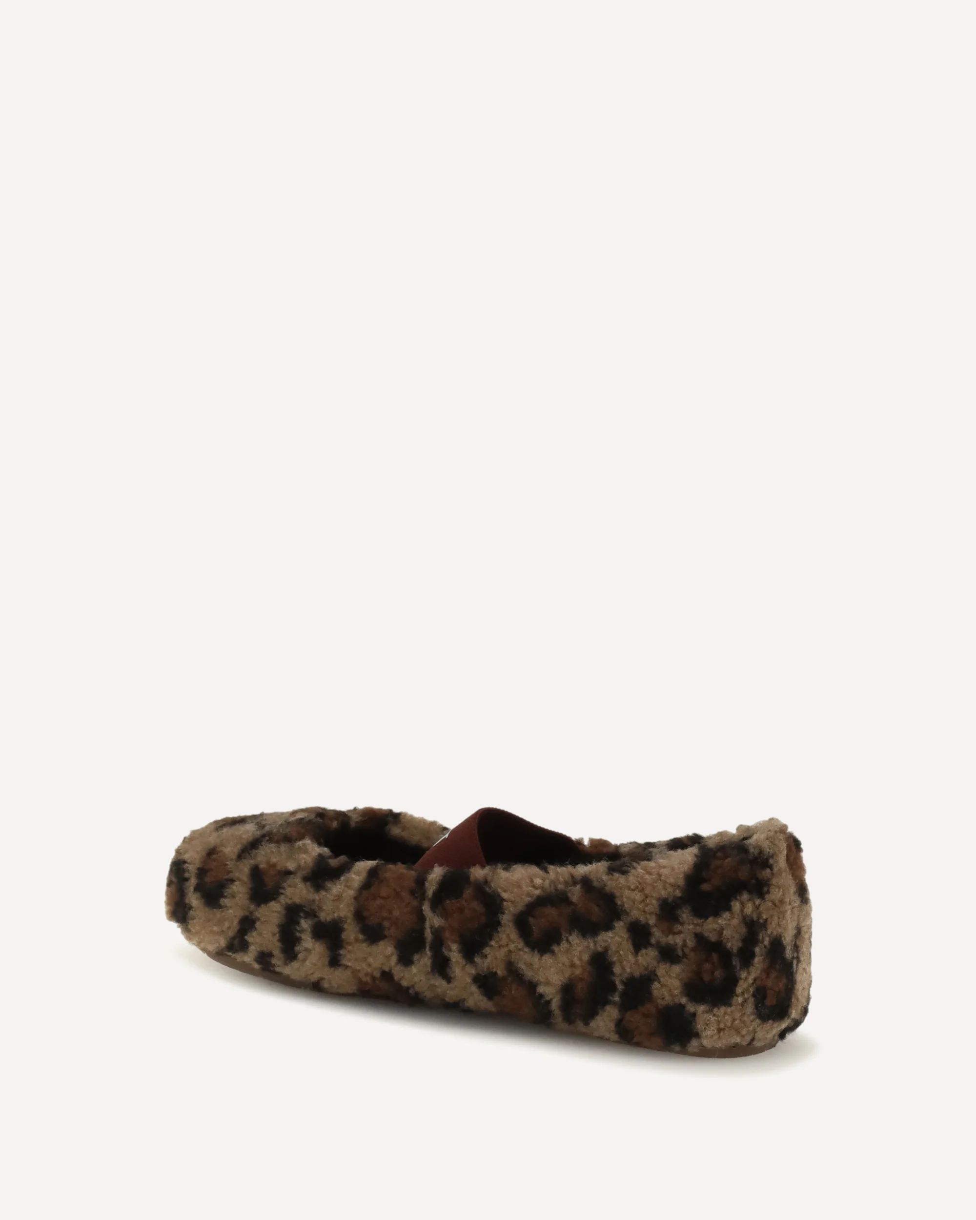 Leopard teddy Ballerinas - BROWN | Cheap Luxury Handbags Store,