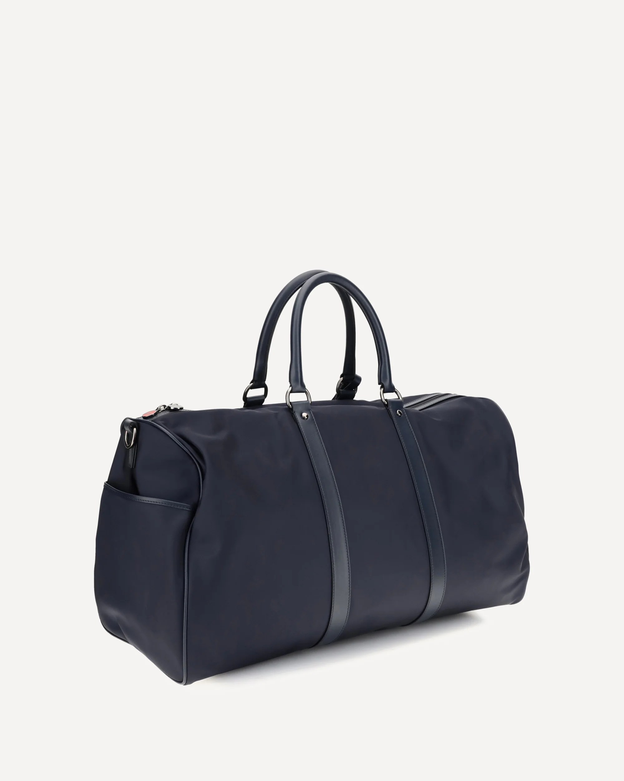 Leather-trim Travel Duffle Bag - BLUE | Cheap Luxury Handbags Store,