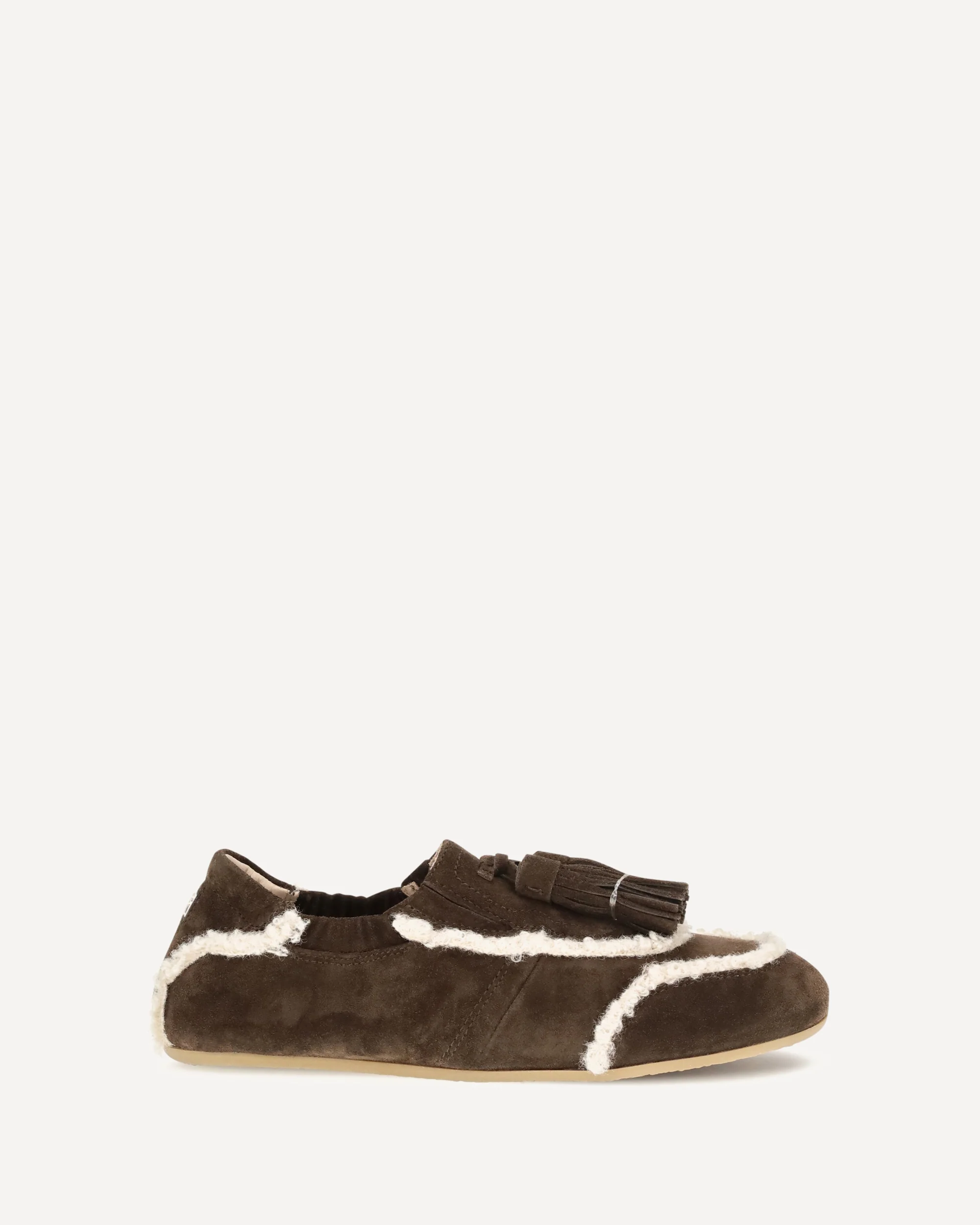 Suede slip-on Loafers with tassel - BROWN | Cheap Luxury Handbags Store,