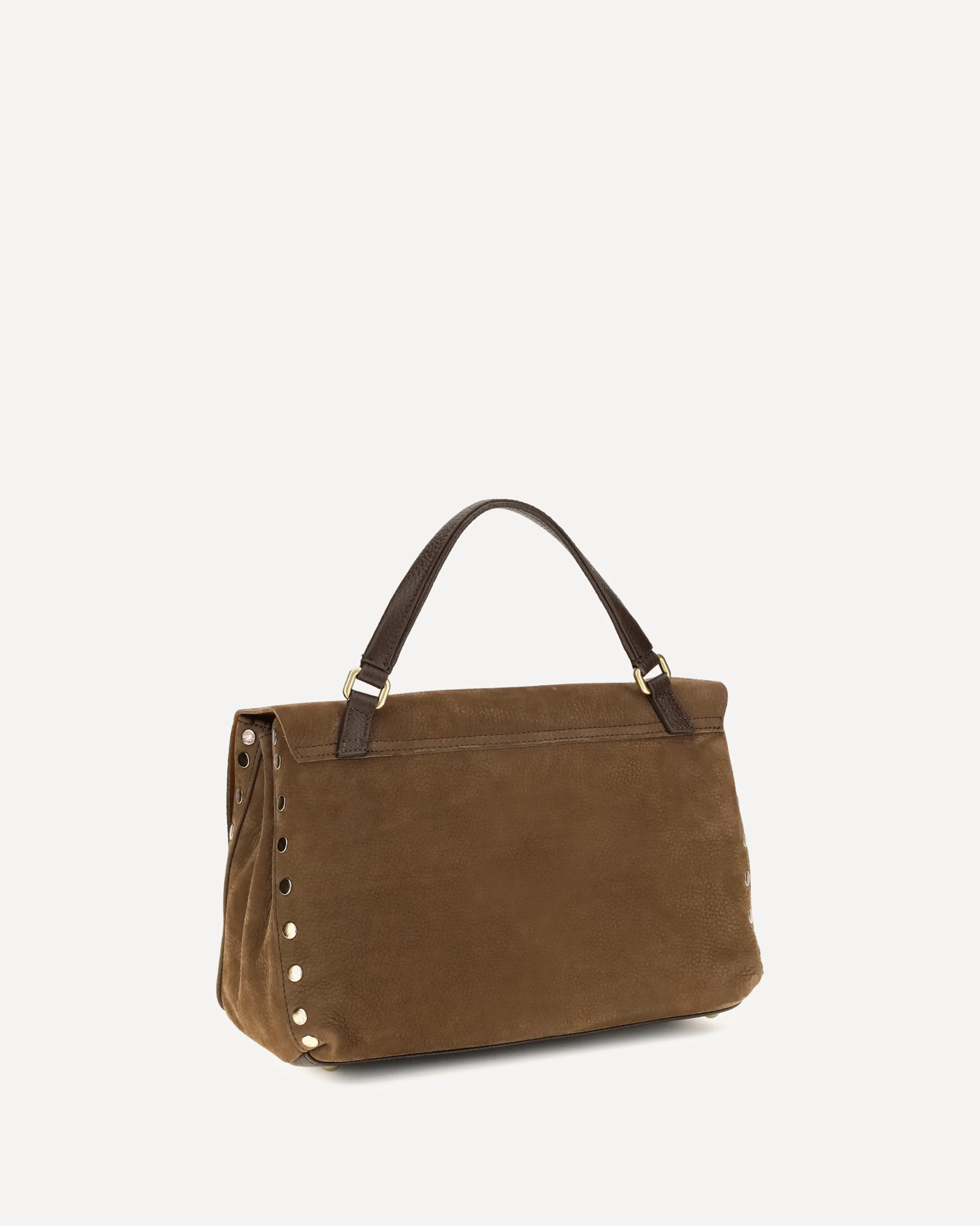 Postina Jones suede Top Handle Bag - BROWN | Cheap Luxury Handbags Store,