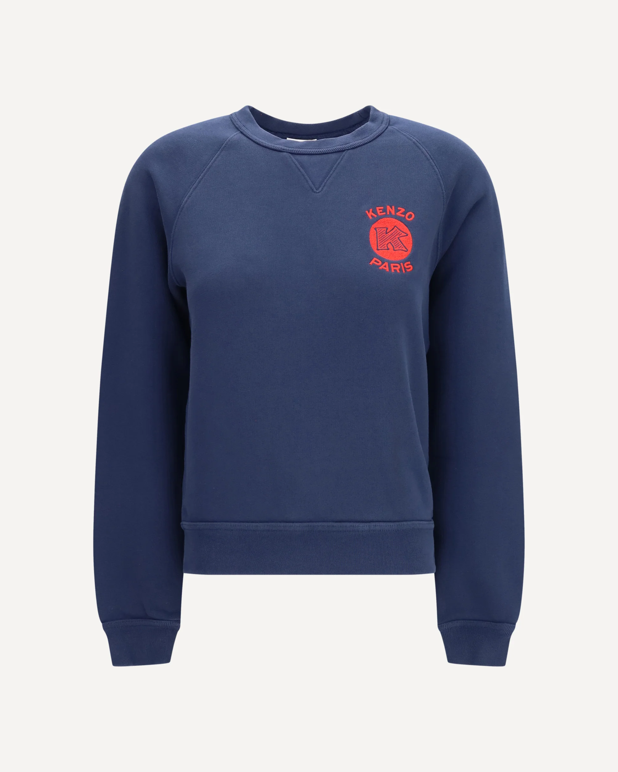 Kenzo Paris Emblem embroidered cotton Sweatshirt - BLUE | Cheap Luxury Handbags Store,