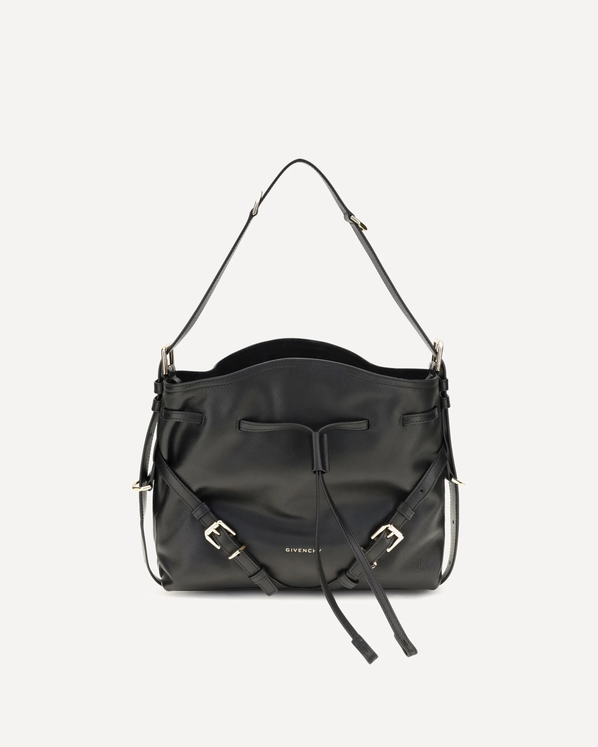 Small Voyou Bucket Handbag in glossy leather - BLACK | Cheap Luxury Handbags Store,