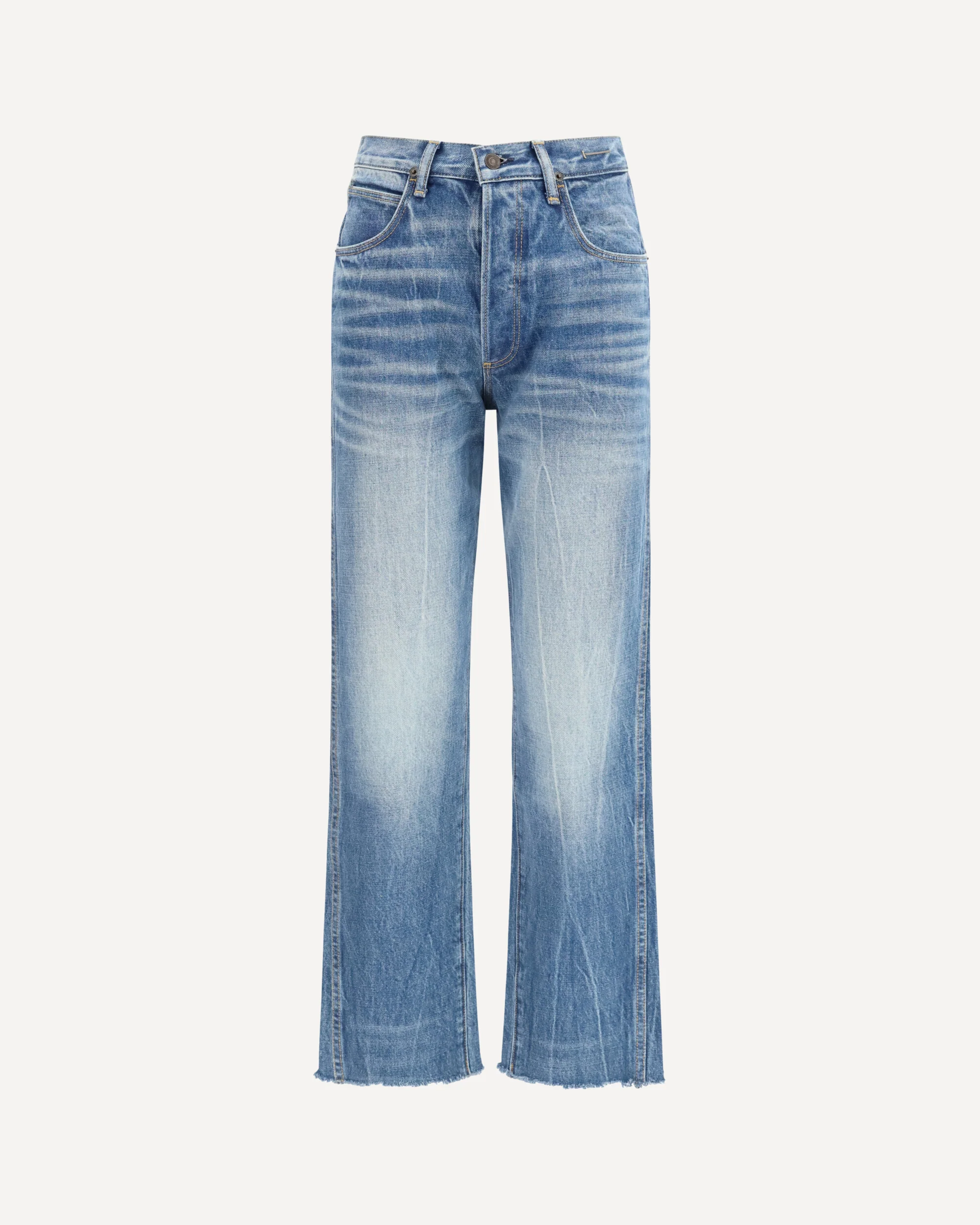 Washed denim cigarette Jeans - LIGHT BLUE | Cheap Luxury Handbags Store,