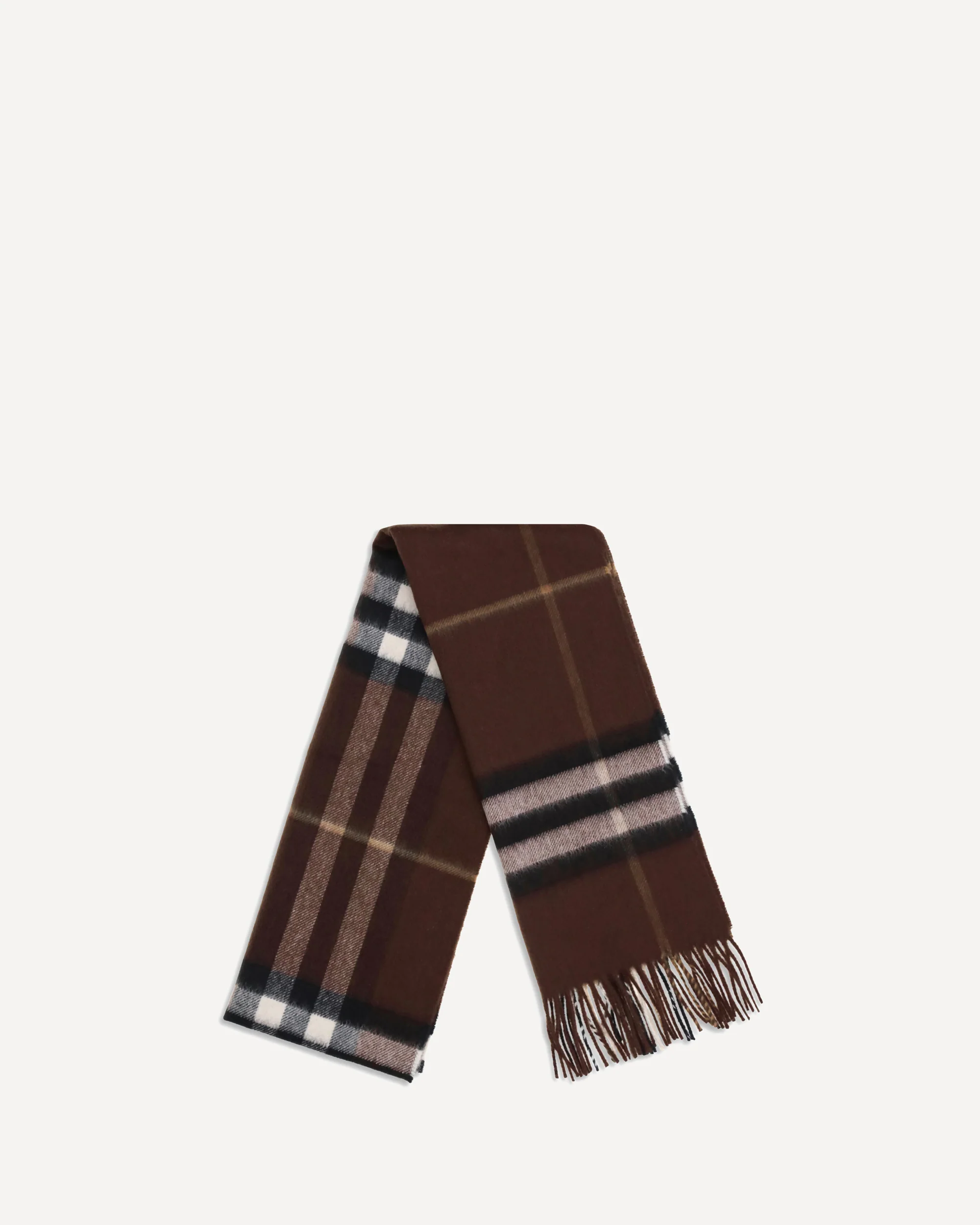 Cashmere Archive Check Scarf - BROWN | Cheap Luxury Handbags Store,