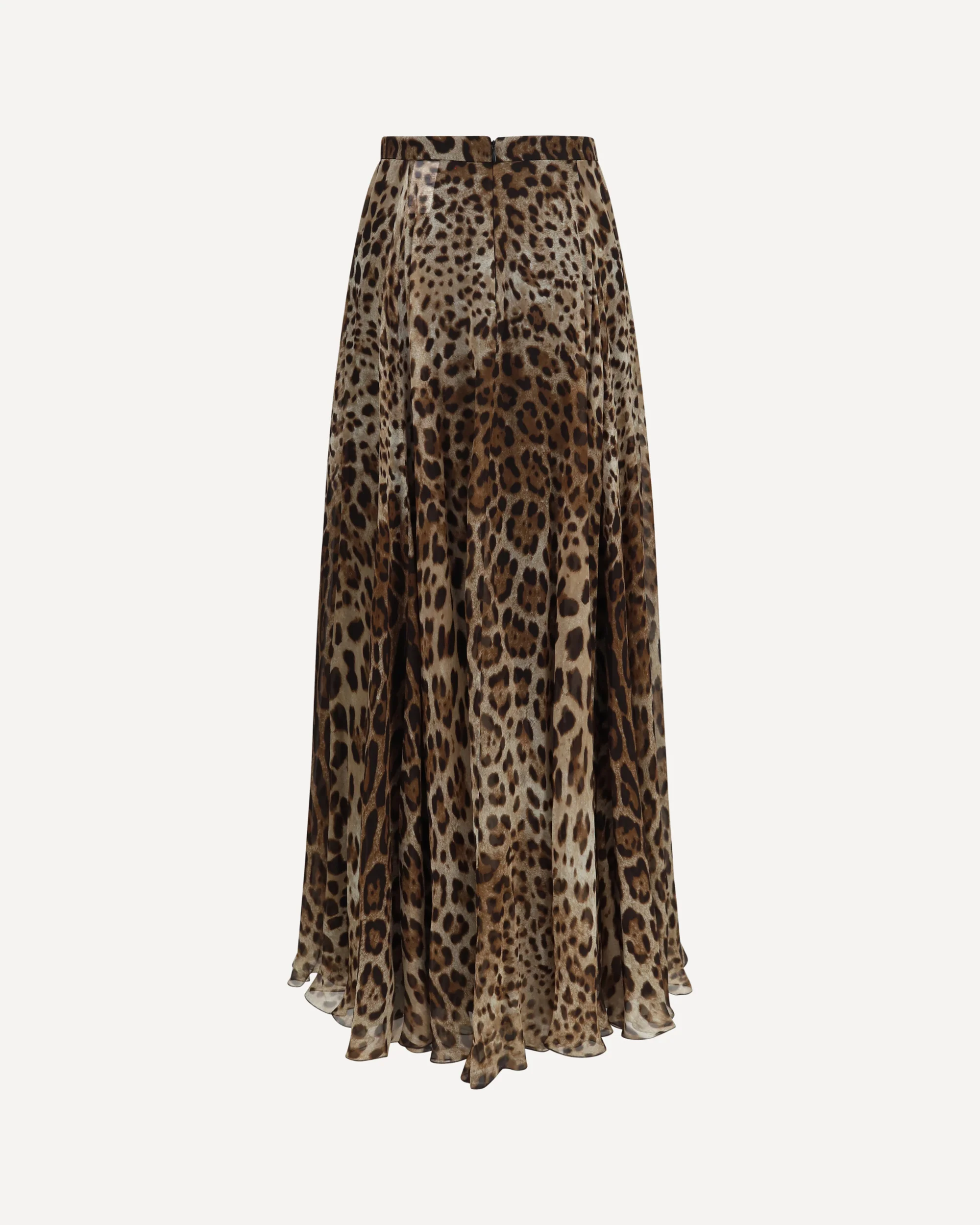 Leopard-print chiffon Skirt - BEIGE | Cheap Luxury Handbags Store,