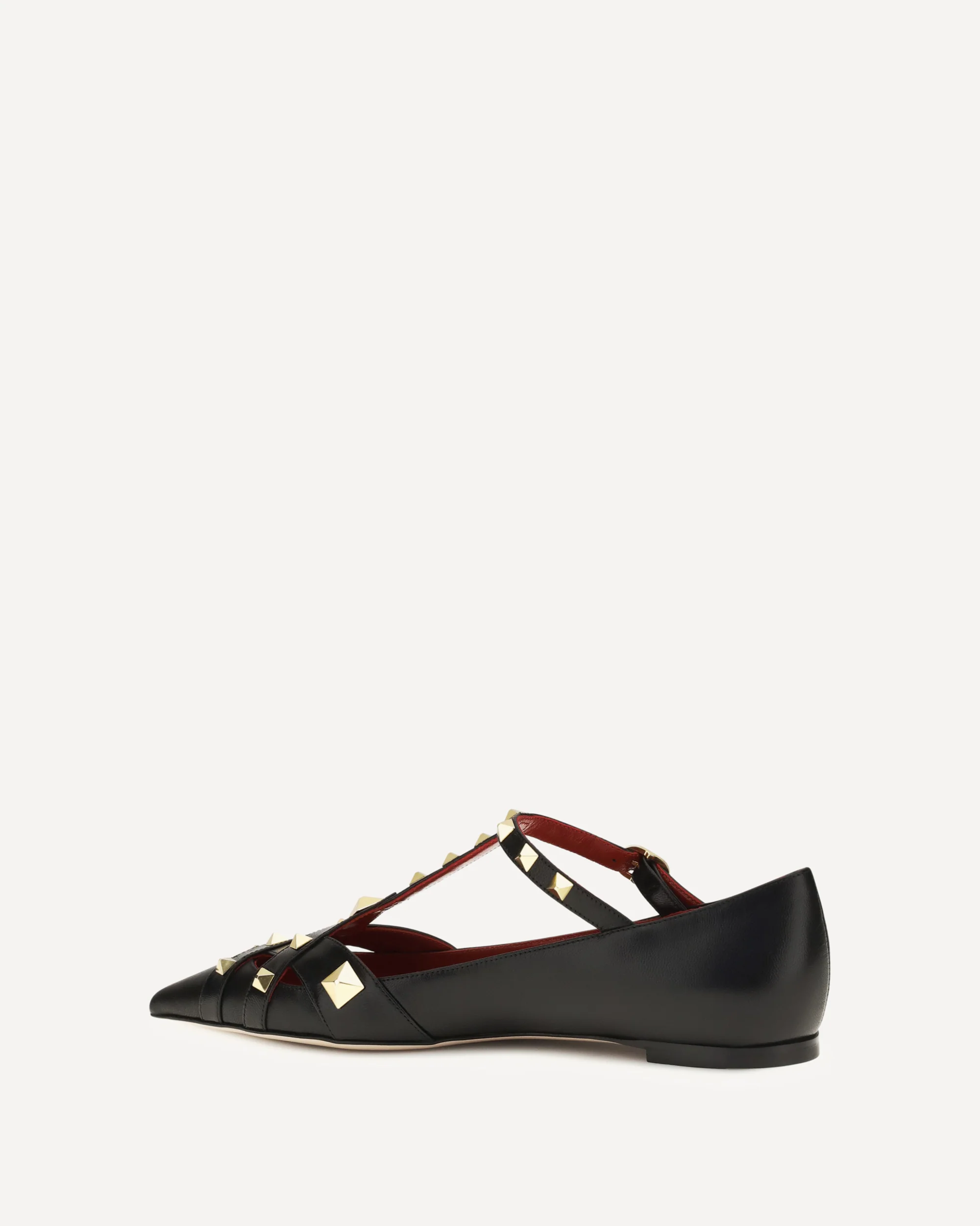 Studdy Ballerinas in kidskin - BLACK | Cheap Luxury Handbags Store,